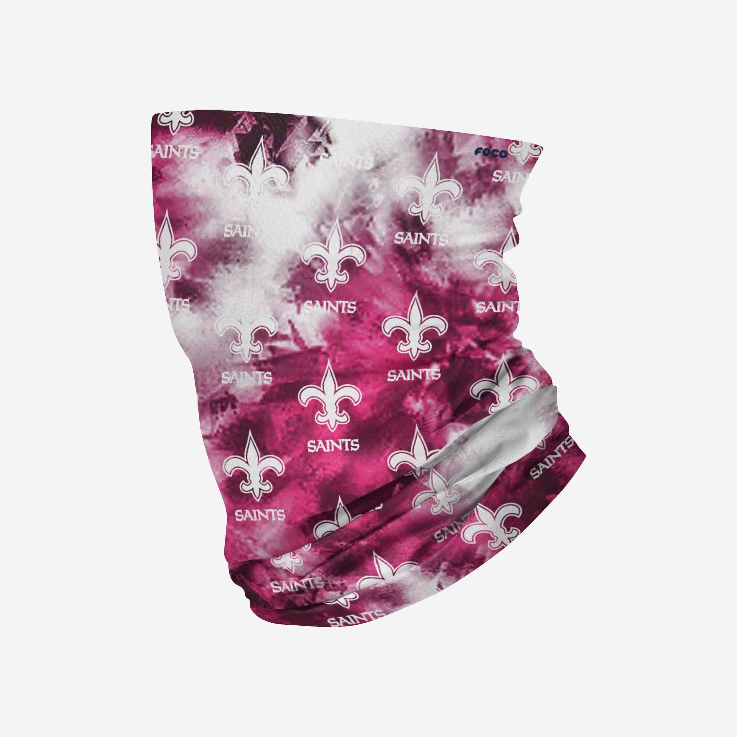 New Orleans Saints Pink Tie-Dye Gaiter Scarf