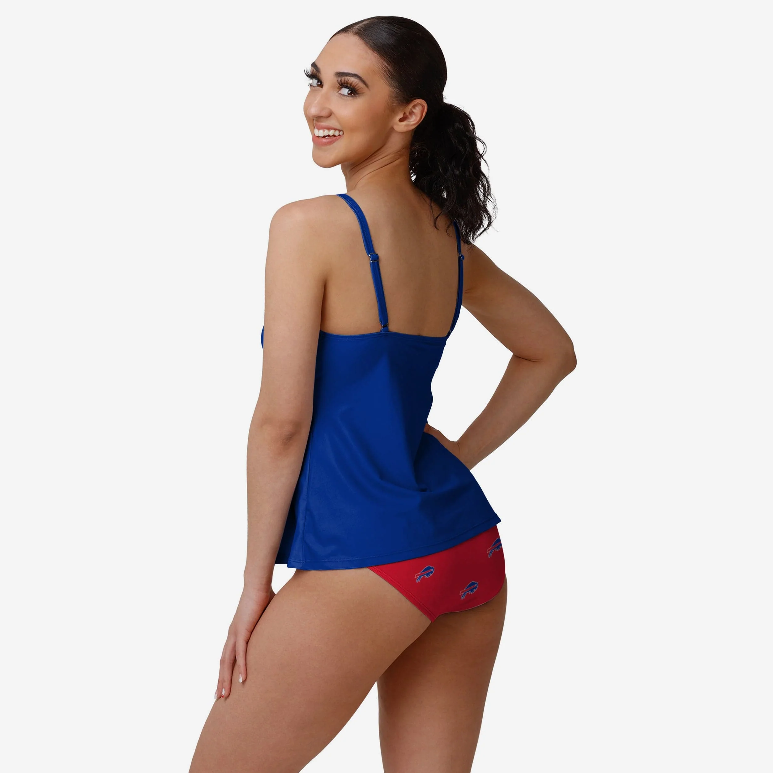 Buffalo Bills Womens Summertime Solid Tankini 4 Buffalo Bills Womens Summertime Solid Tankini