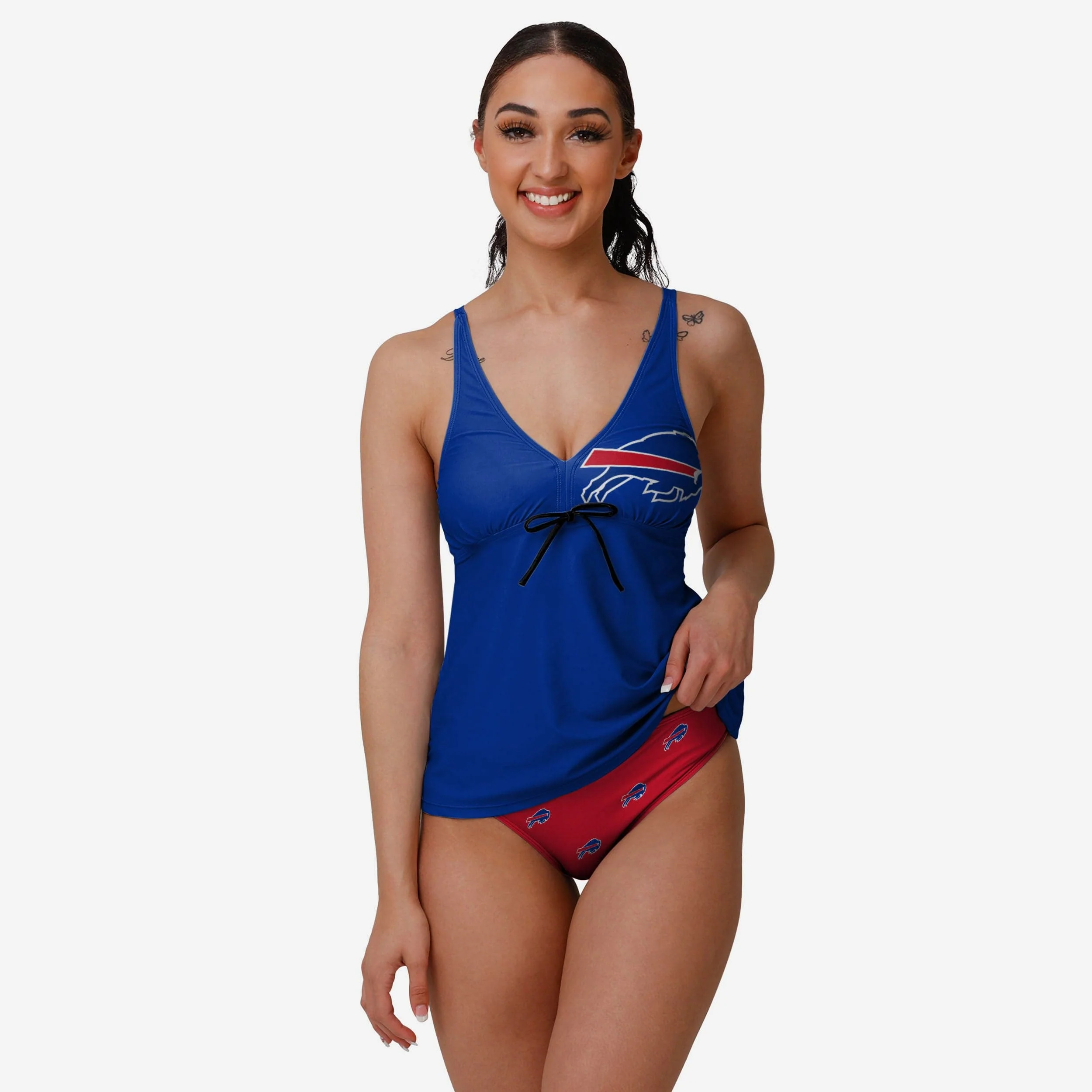Buffalo Bills Womens Summertime Solid Tankini 5 Buffalo Bills Womens Summertime Solid Tankini