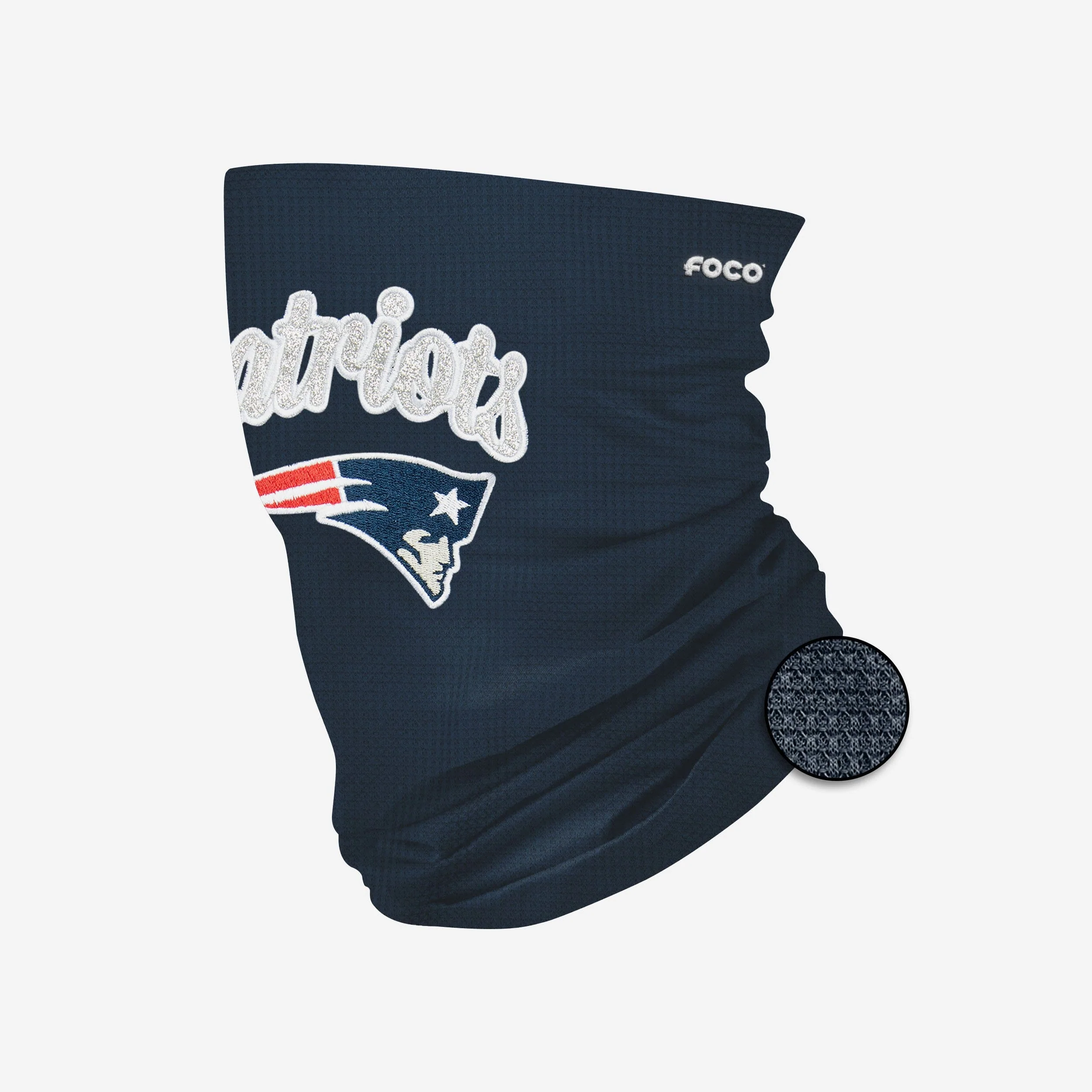 New England Patriots Glitter Waffle Gaiter Scarf