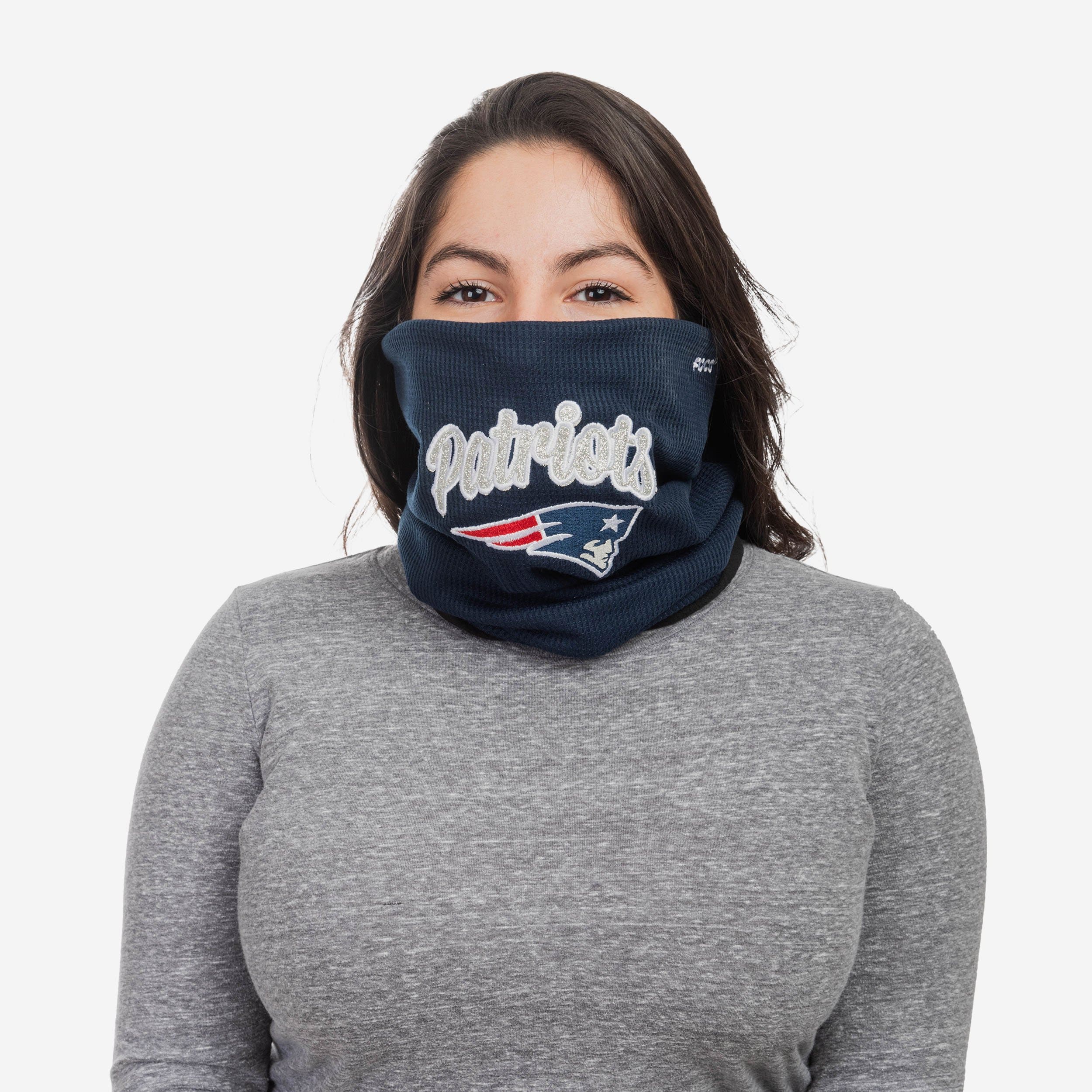 New England Patriots Glitter Waffle Gaiter Scarf 3 New England Patriots Glitter Waffle Gaiter Scarf