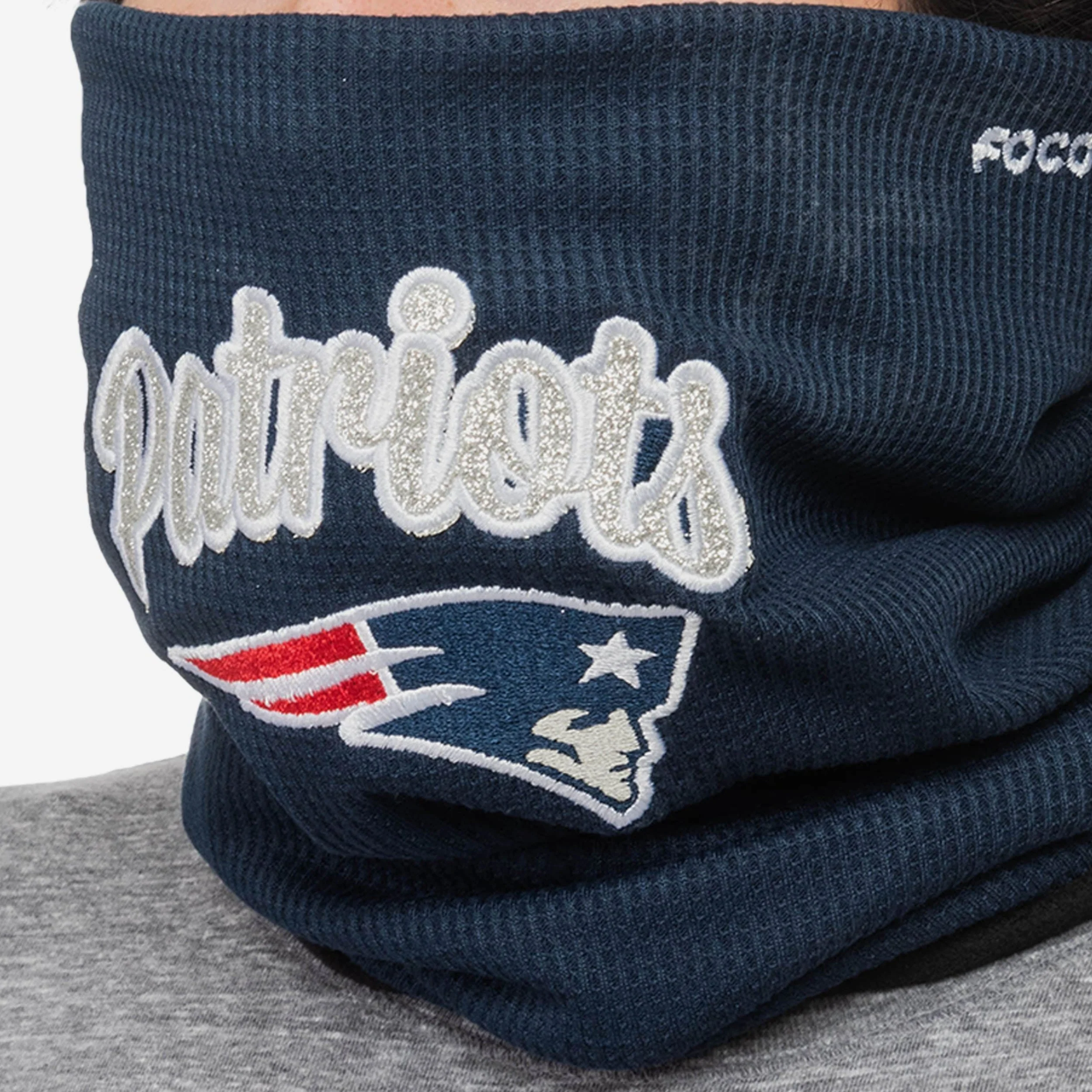 New England Patriots Glitter Waffle Gaiter Scarf 4 New England Patriots Glitter Waffle Gaiter Scarf