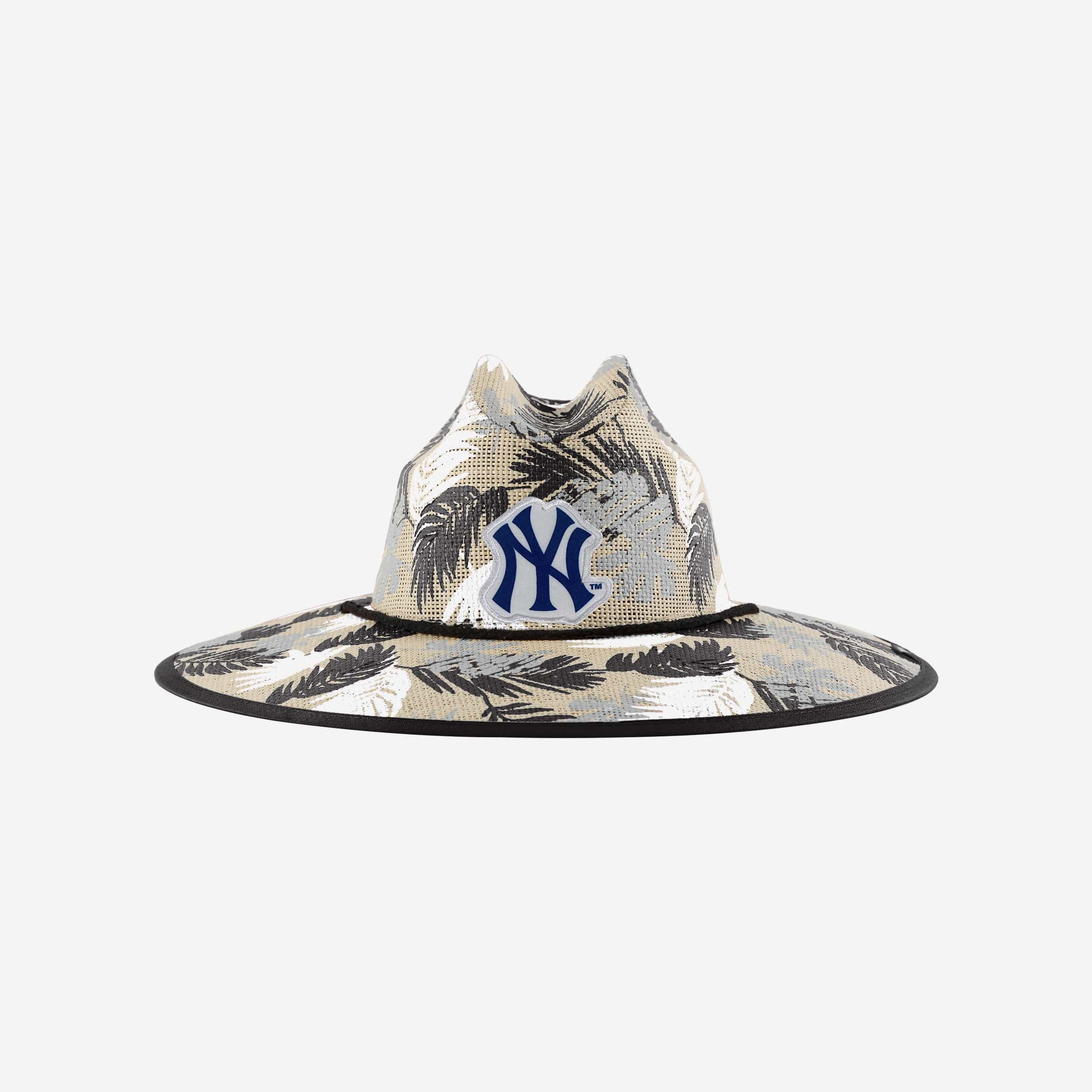 New York Yankees Floral Printed Straw Hat