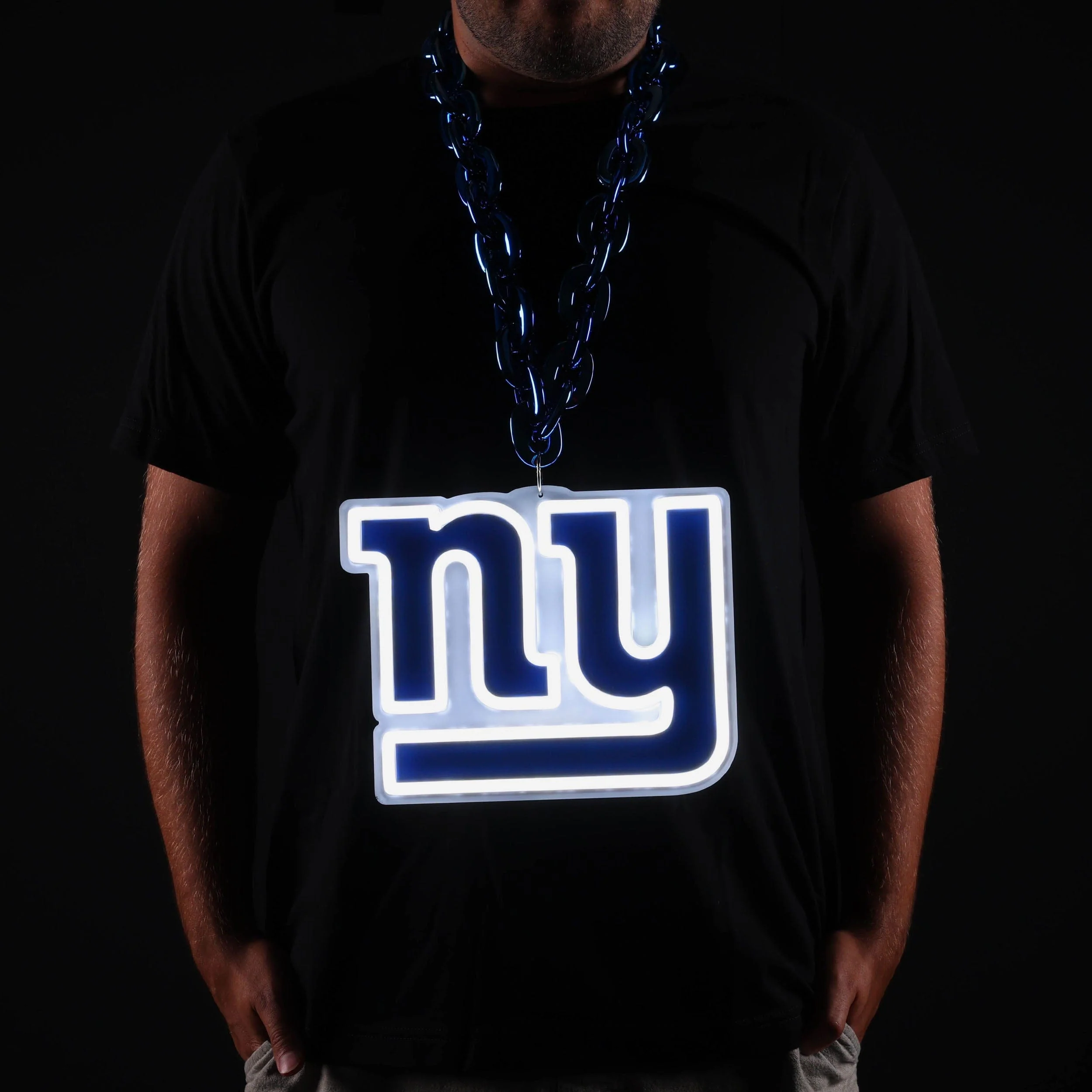 New York Giants Neon Light Up Big Logo Chain 3 New York Giants Neon Light Up Big Logo Chain