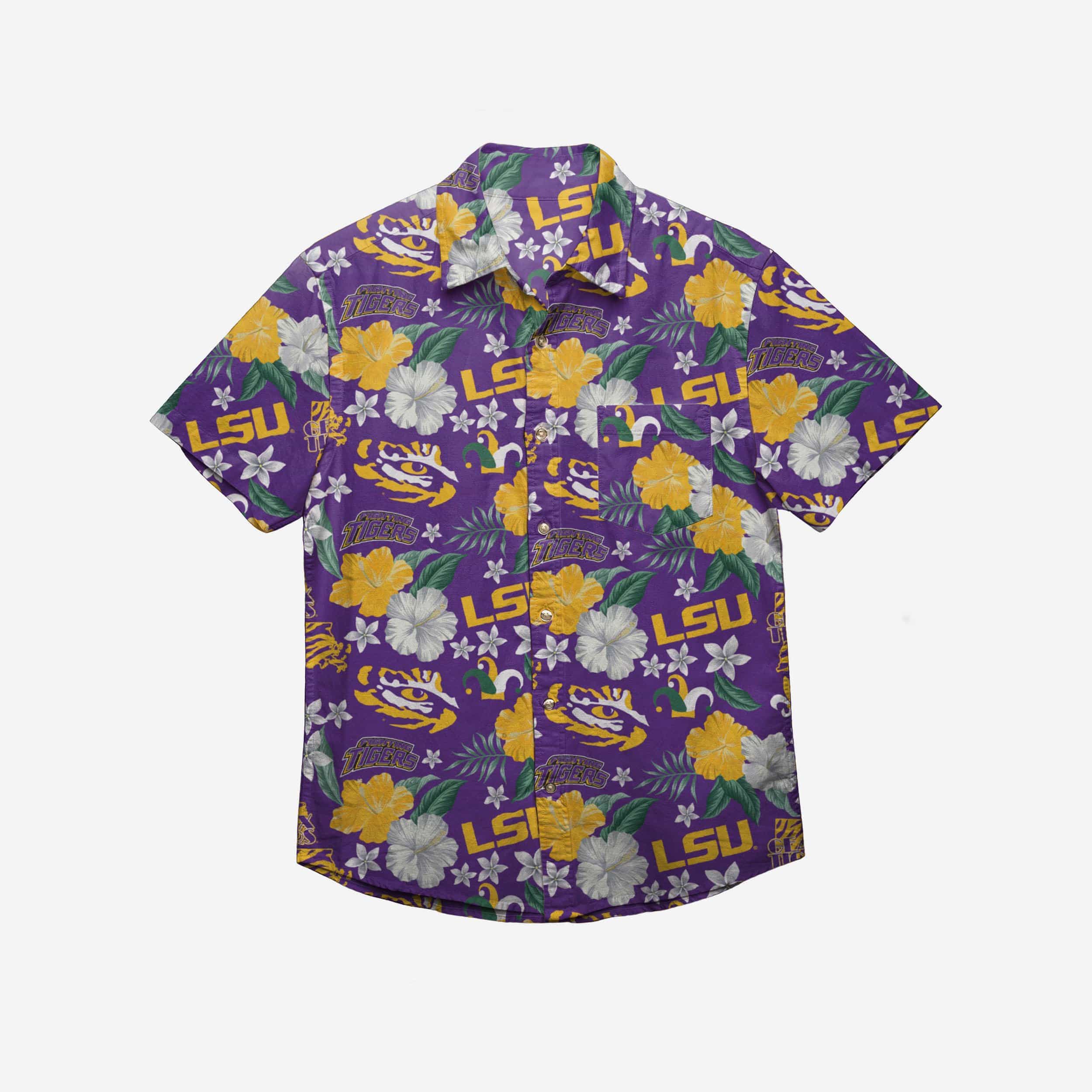 LSU Tigers City Style Button Up Shirt 2 LSU Tigers City Style Button Up Shirt