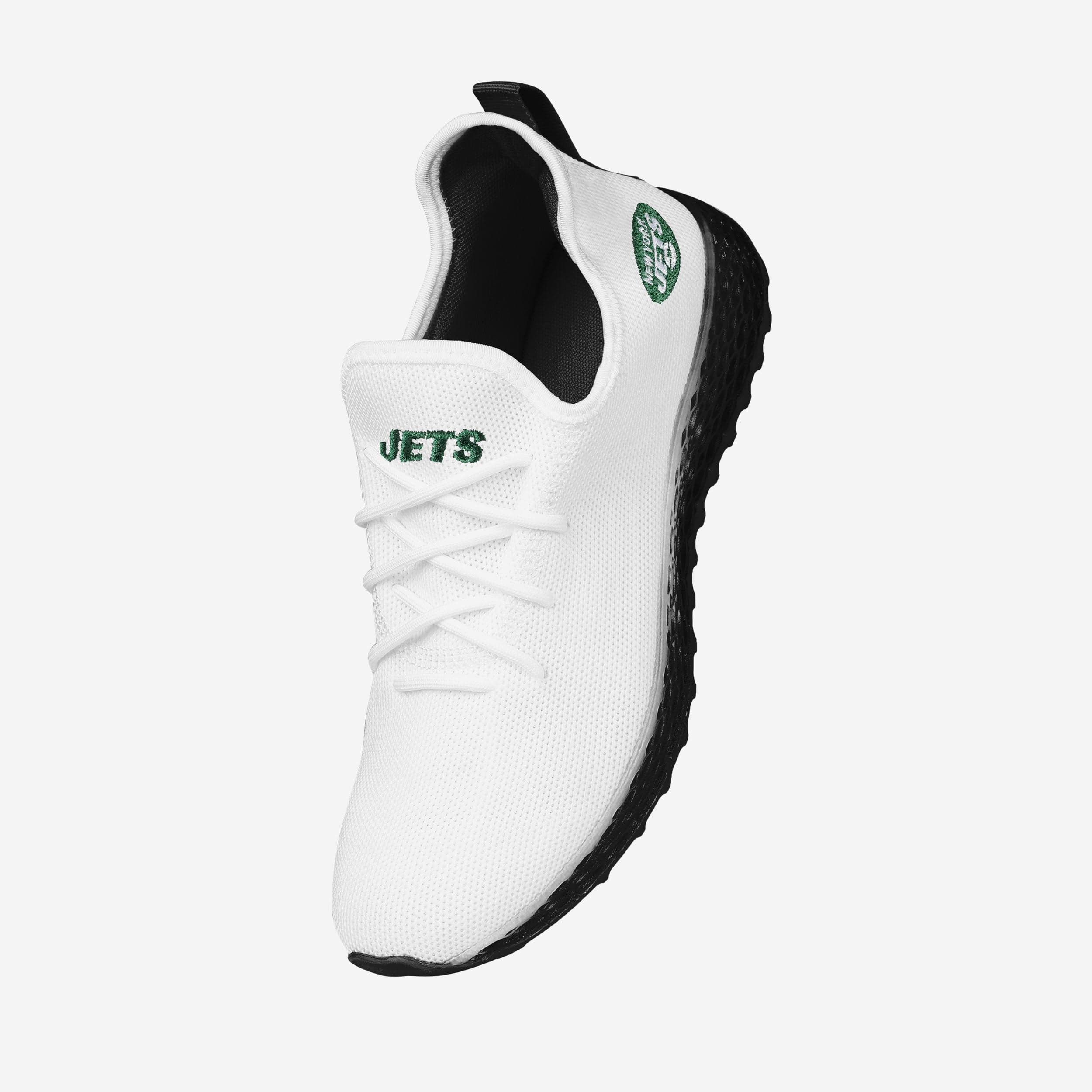 New York Jets Gradient Midsole White Sneakers 2 New York Jets Gradient Midsole White Sneakers