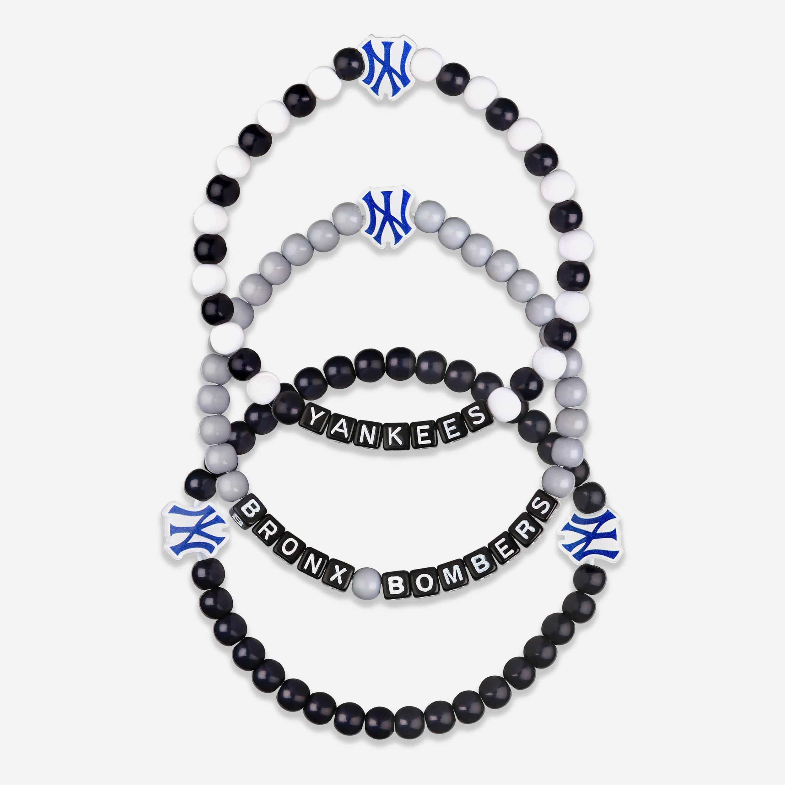 New York Yankees 3 Pack Beaded Friendship Bracelet