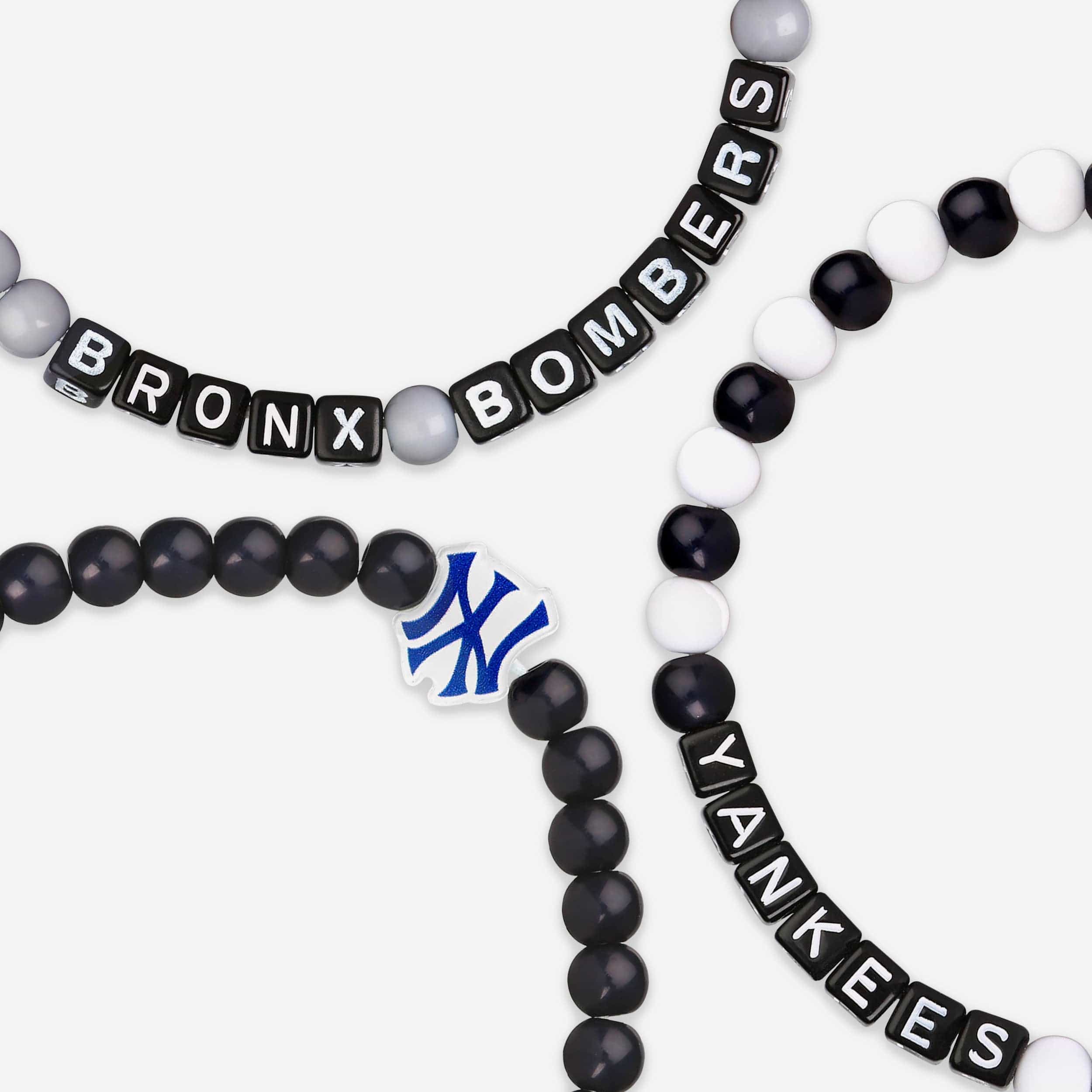 New York Yankees 3 Pack Beaded Friendship Bracelet 2 New York Yankees 3 Pack Beaded Friendship Bracelet