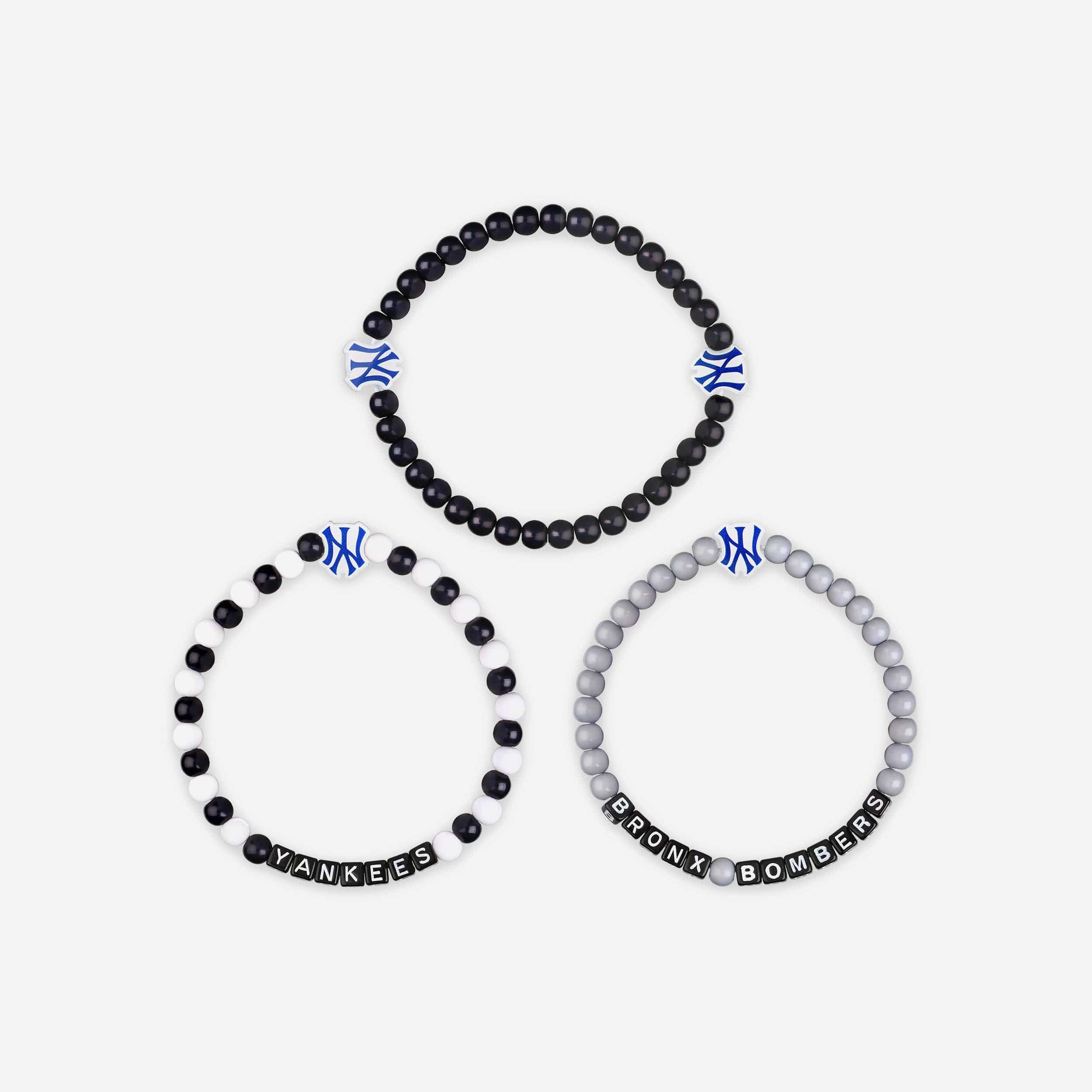 New York Yankees 3 Pack Beaded Friendship Bracelet 3 New York Yankees 3 Pack Beaded Friendship Bracelet