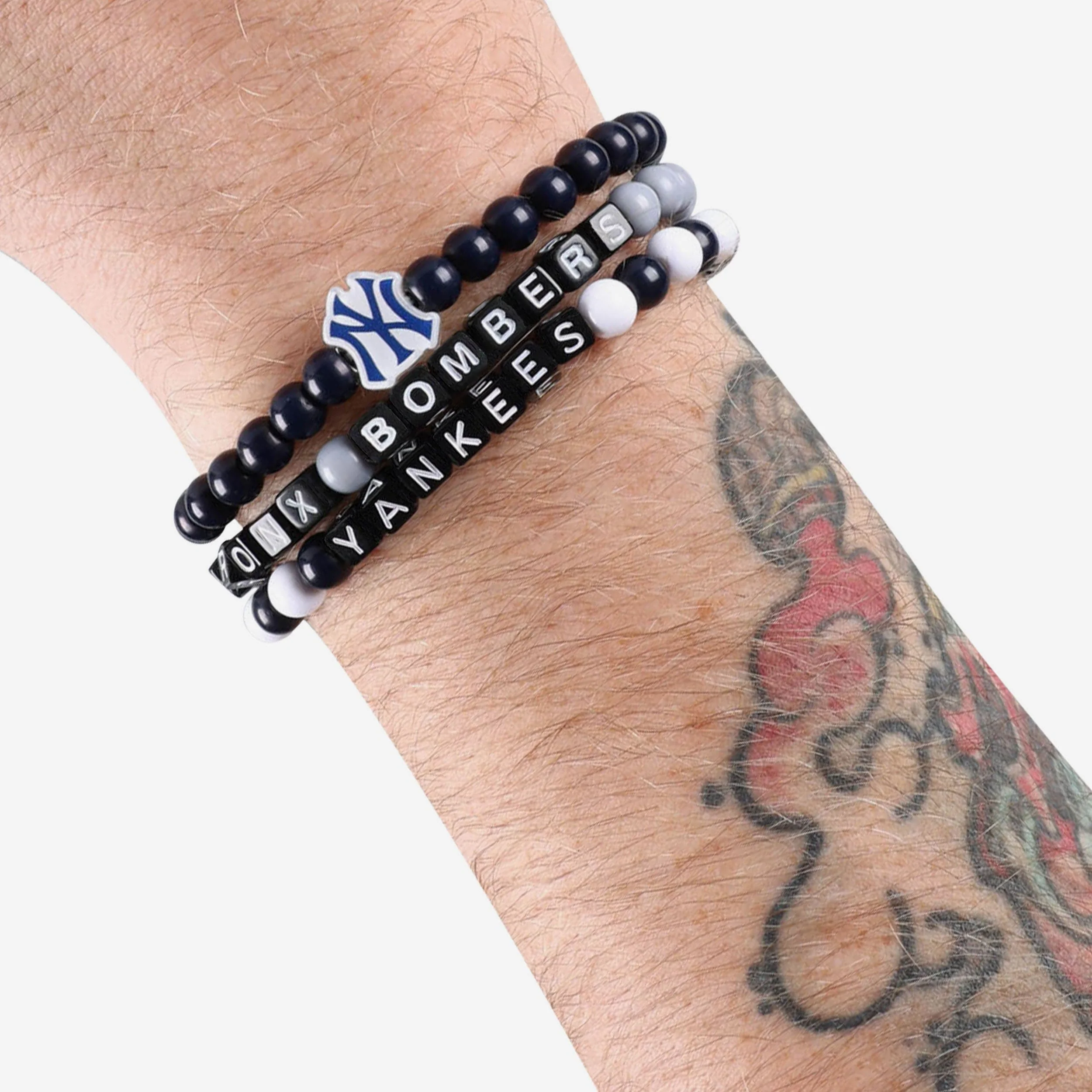 New York Yankees 3 Pack Beaded Friendship Bracelet 4 New York Yankees 3 Pack Beaded Friendship Bracelet