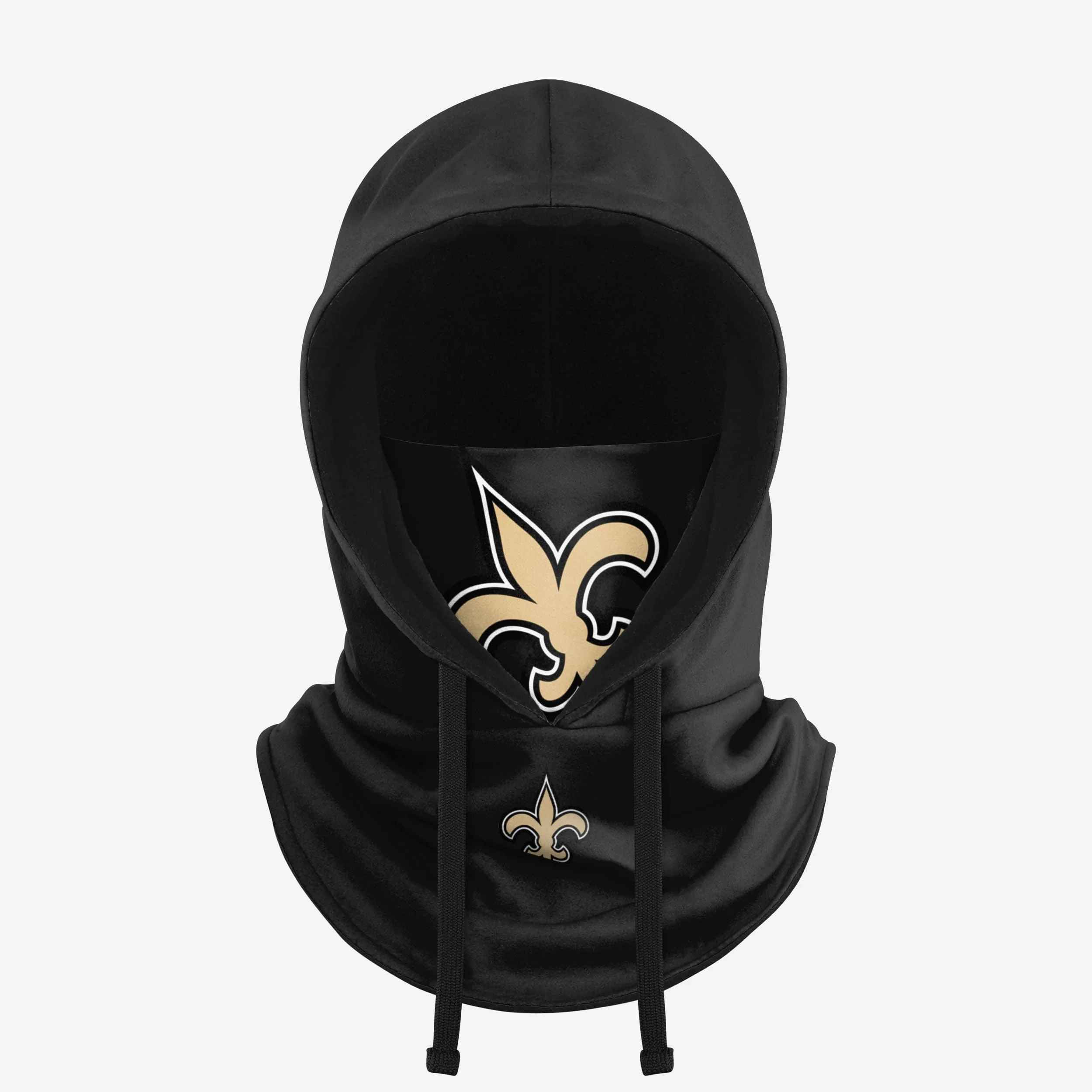 New Orleans Saints Black Drawstring Hooded Gaiter
