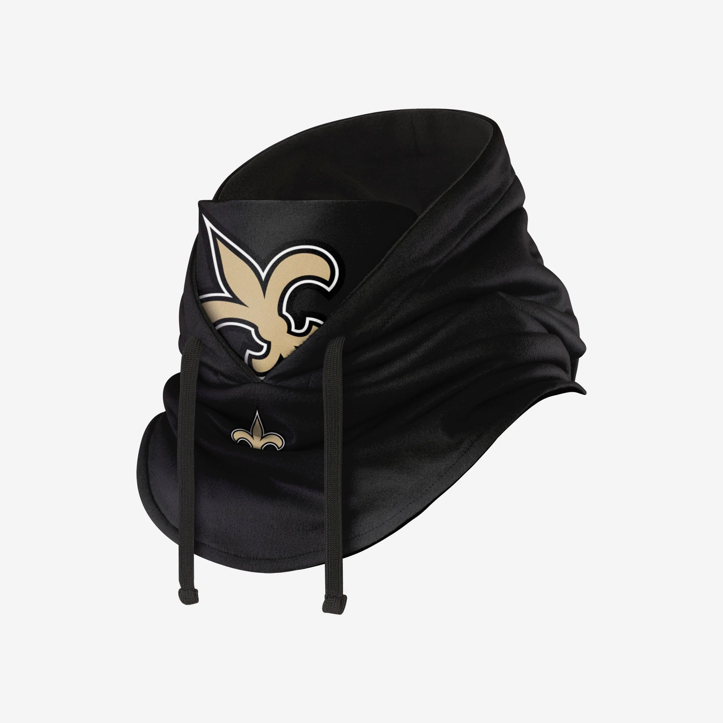 New Orleans Saints Black Drawstring Hooded Gaiter 2 New Orleans Saints Black Drawstring Hooded Gaiter