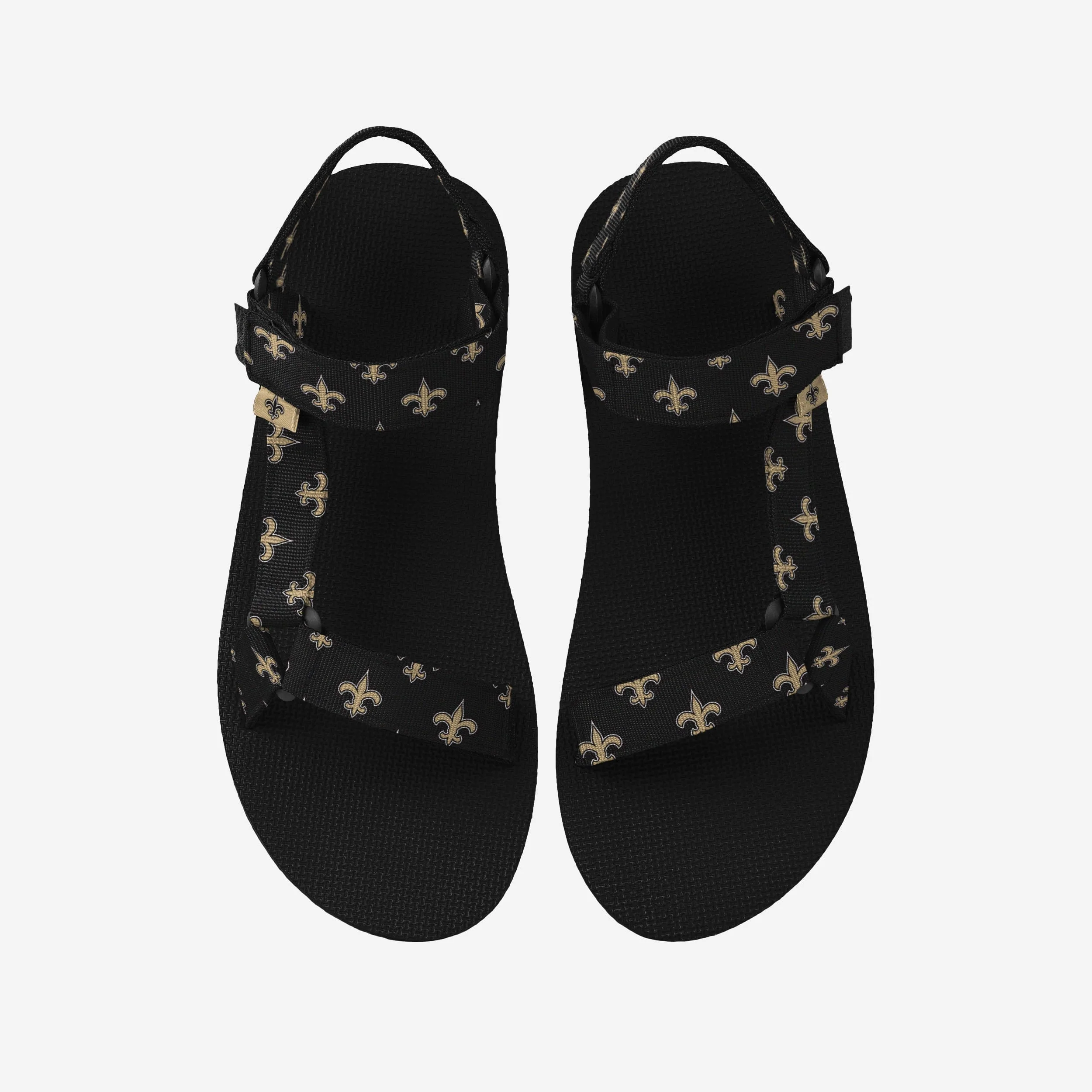 New Orleans Saints Womens Repeat Logo Strap Sandal 1 New Orleans Saints Womens Repeat Logo Strap Sandal