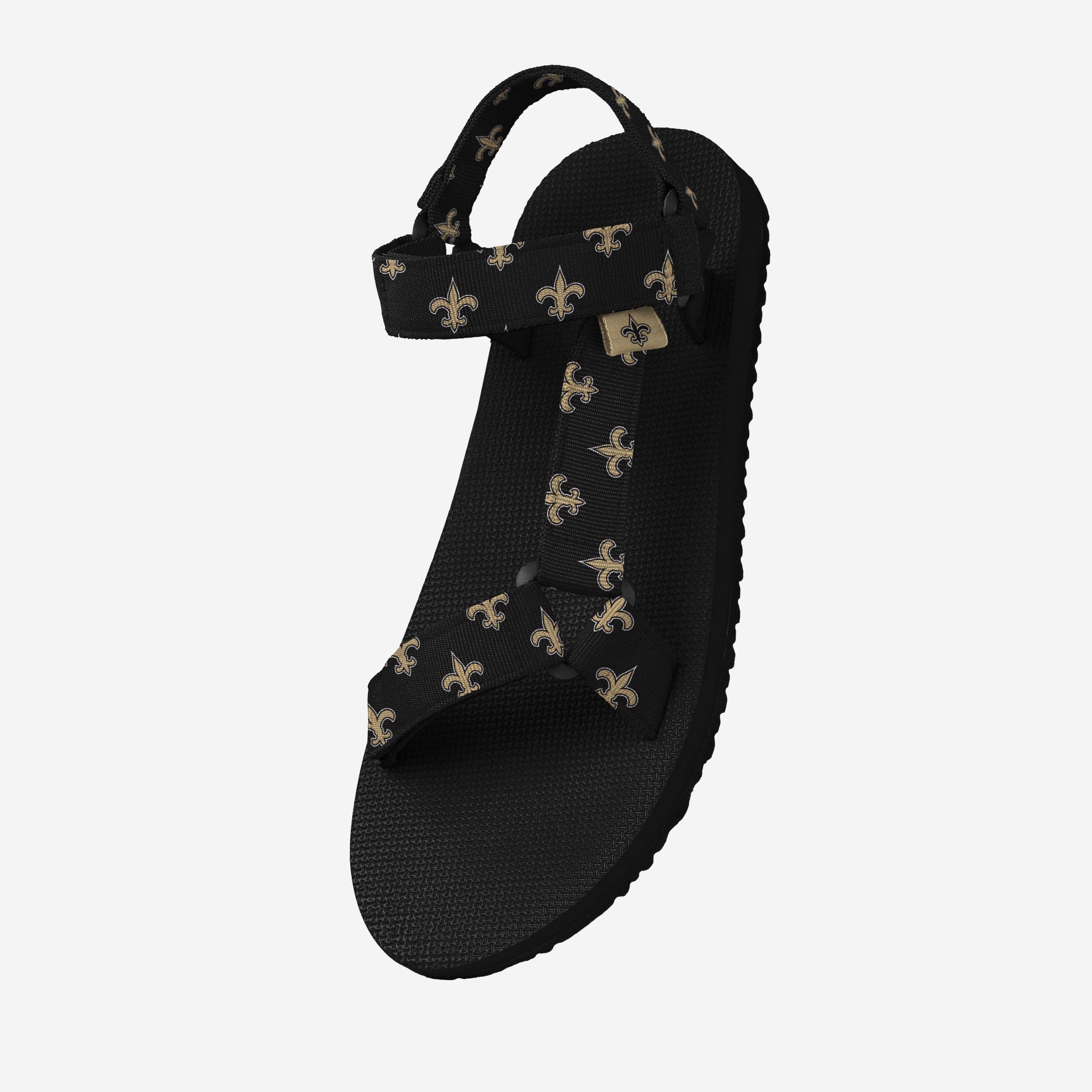 New Orleans Saints Womens Repeat Logo Strap Sandal 2 New Orleans Saints Womens Repeat Logo Strap Sandal