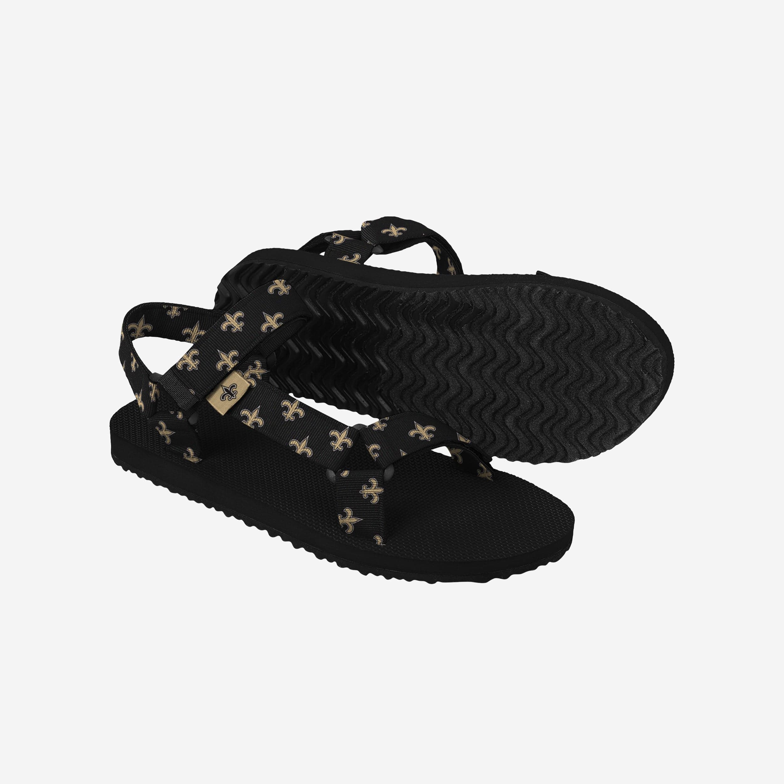New Orleans Saints Womens Repeat Logo Strap Sandal 3 New Orleans Saints Womens Repeat Logo Strap Sandal