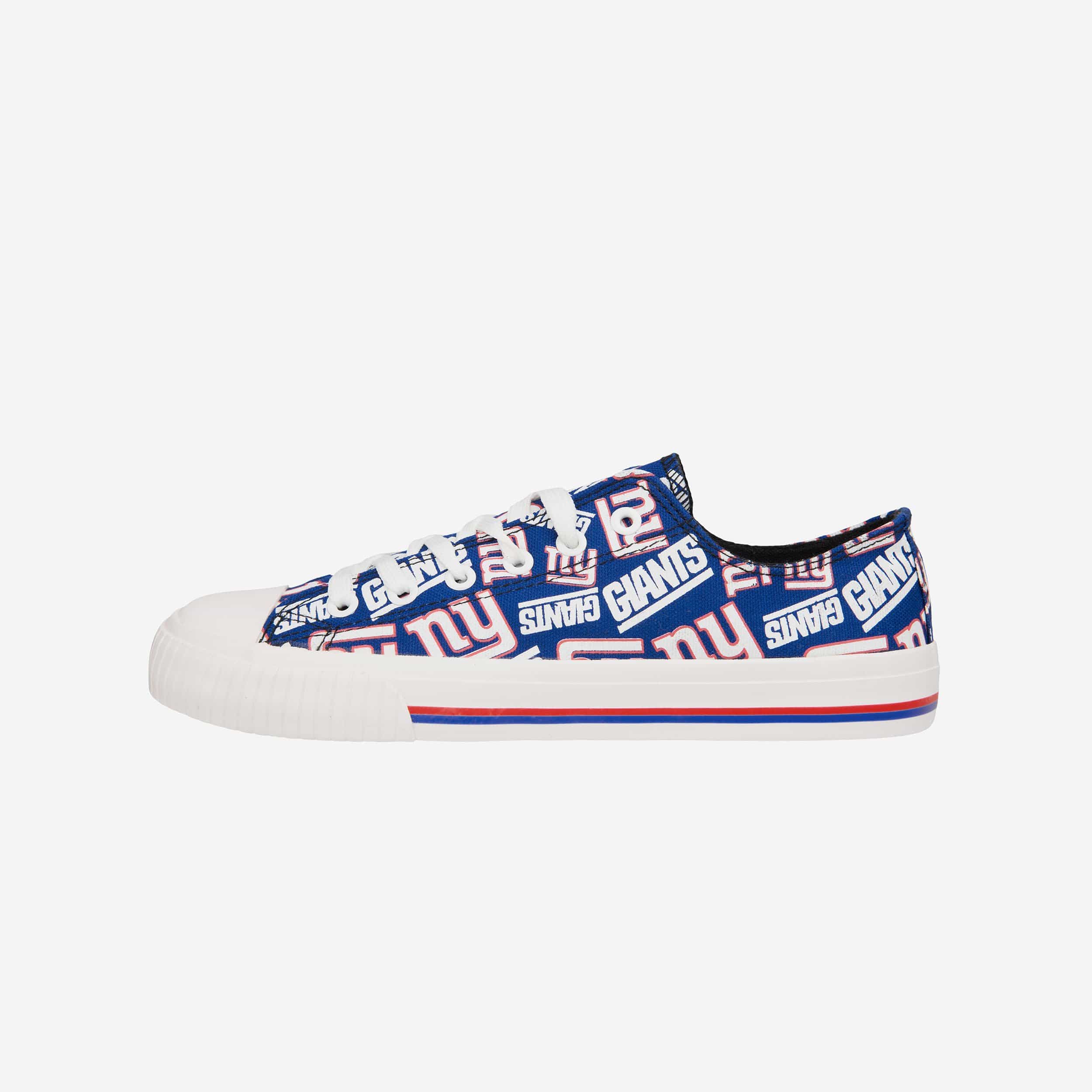 New York Giants Womens Low Top Repeat Print Canvas Shoe 1 New York Giants Womens Low Top Repeat Print Canvas Shoe