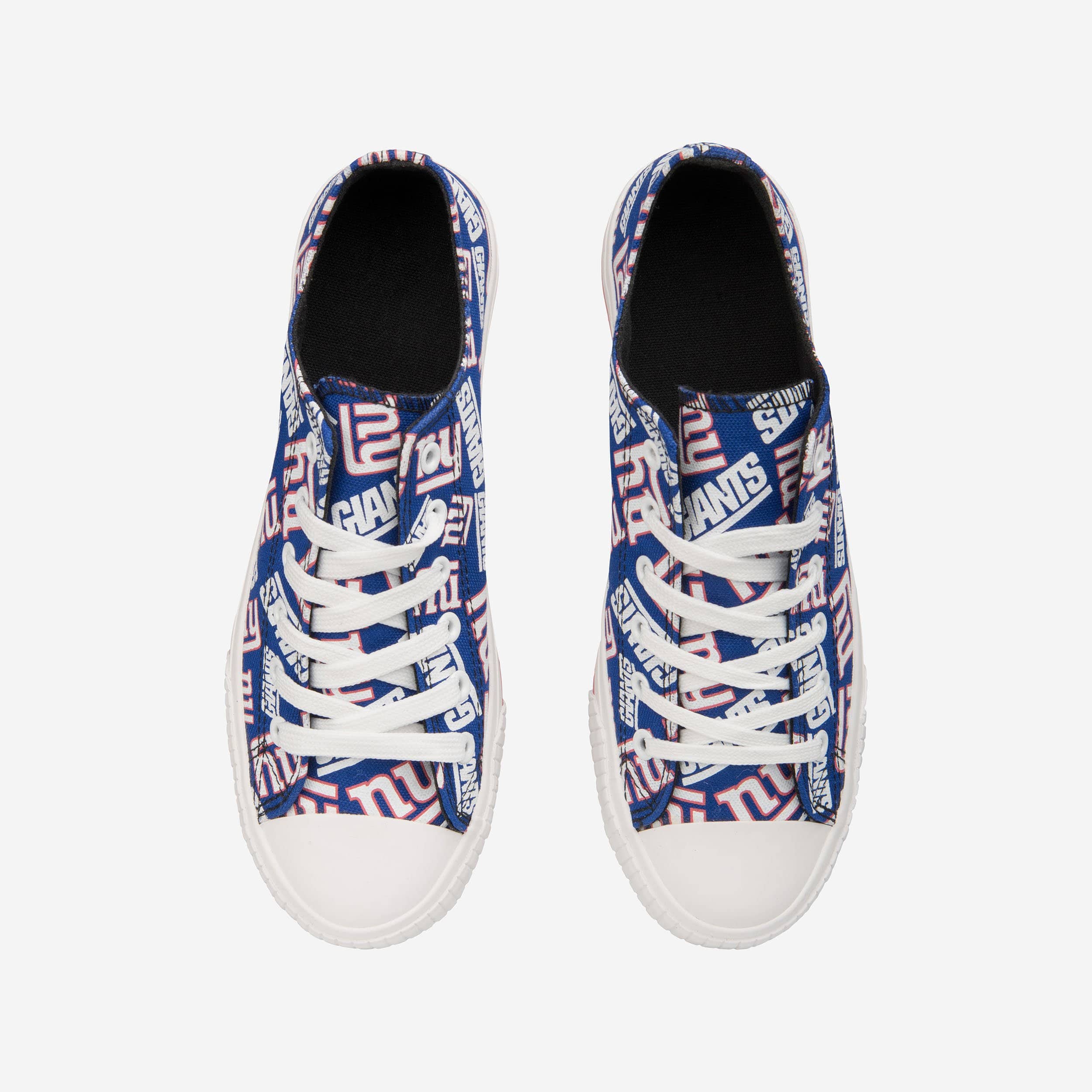 New York Giants Womens Low Top Repeat Print Canvas Shoe 2 New York Giants Womens Low Top Repeat Print Canvas Shoe