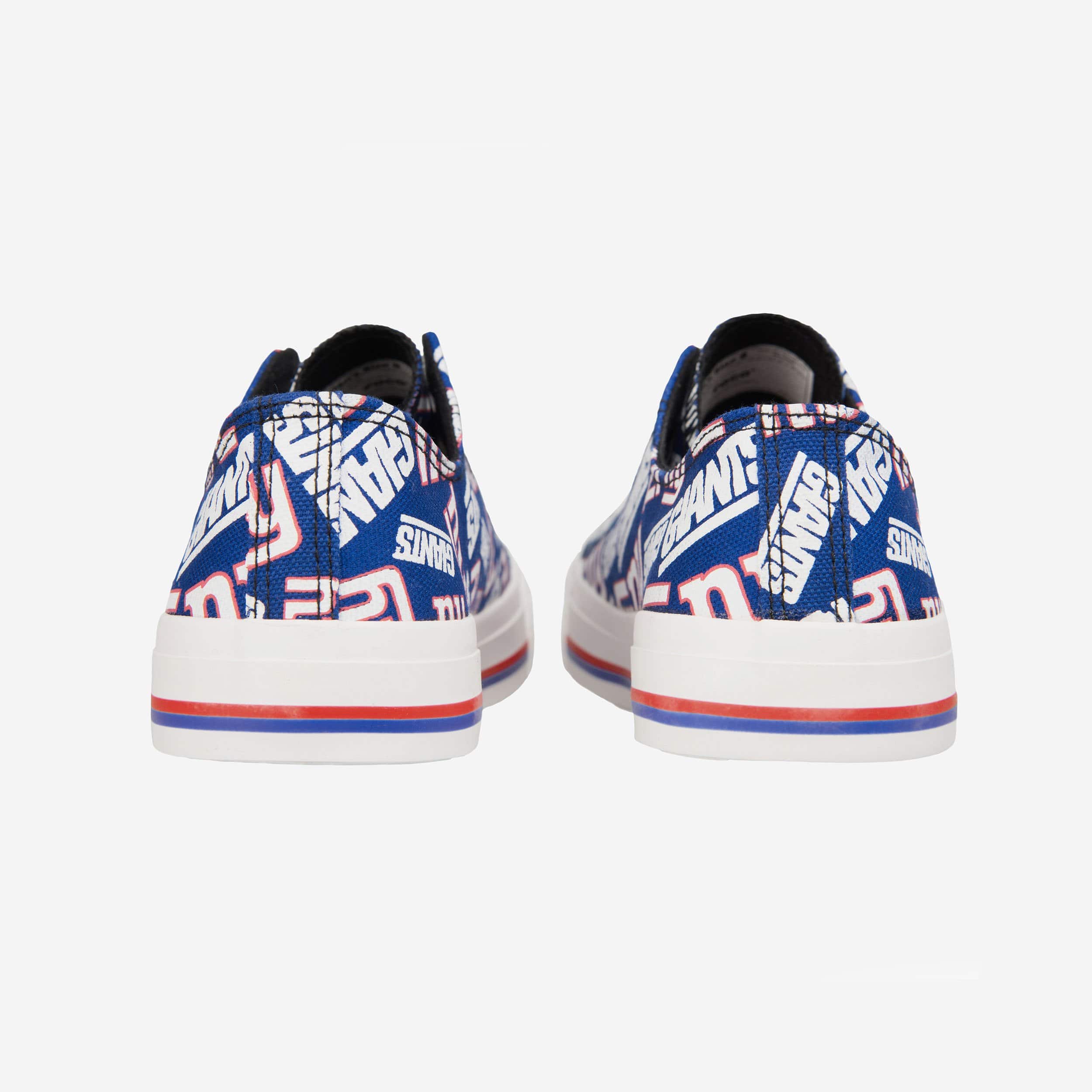 New York Giants Womens Low Top Repeat Print Canvas Shoe 3 New York Giants Womens Low Top Repeat Print Canvas Shoe