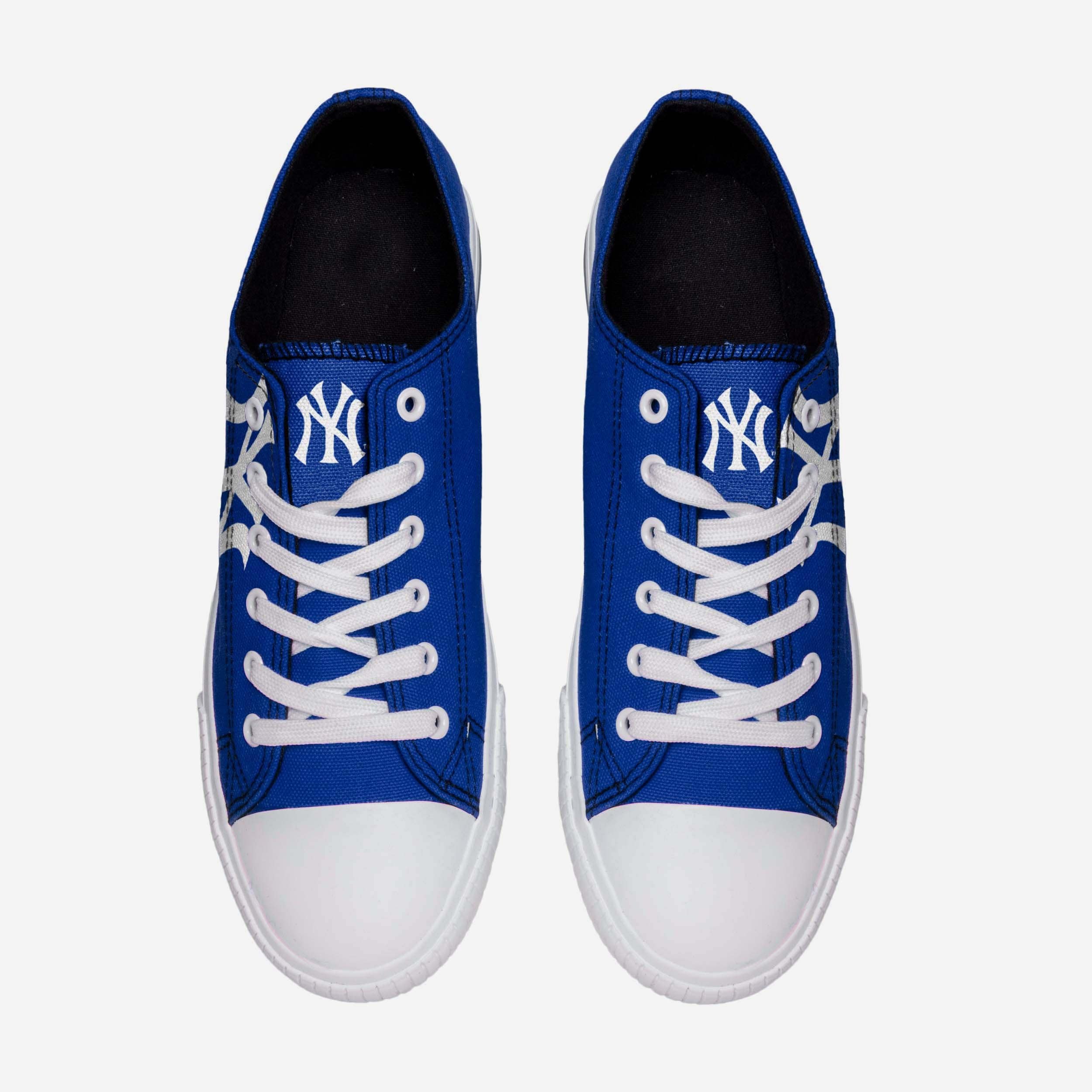 New York Yankees Mens Low Top Big Logo Canvas Shoe 2 New York Yankees Mens Low Top Big Logo Canvas Shoe