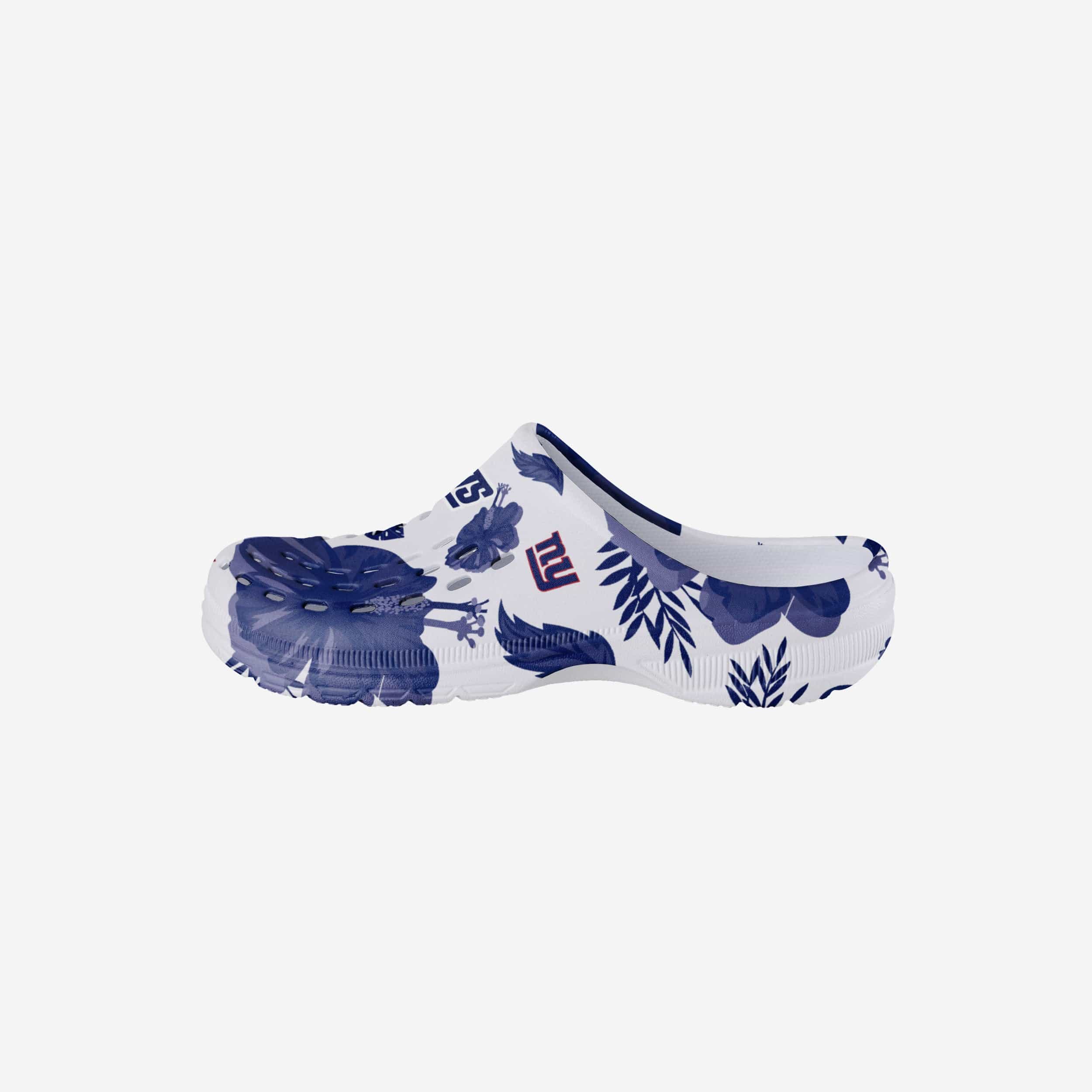 New York Giants Womens Floral White Clog