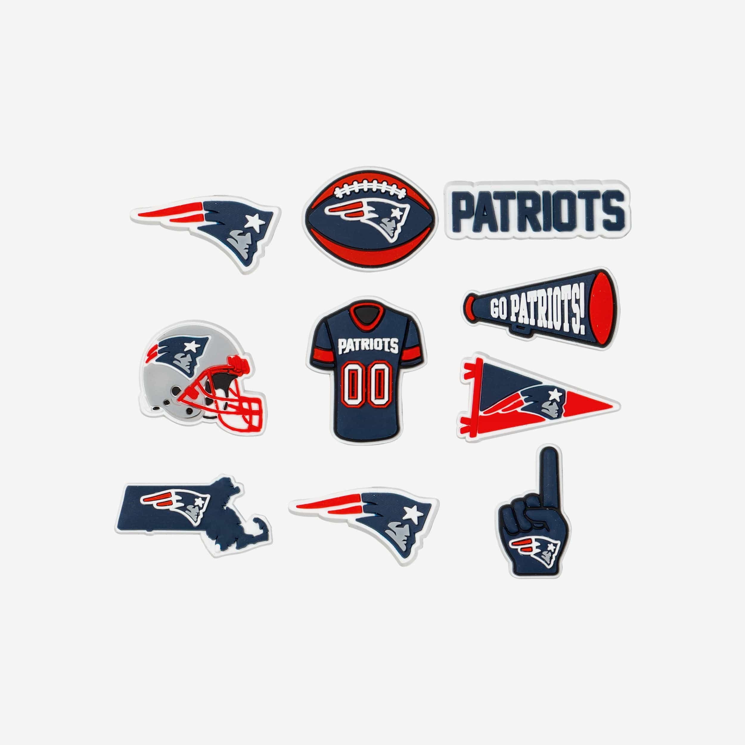 New England Patriots 10 Pack Team Clog Charms