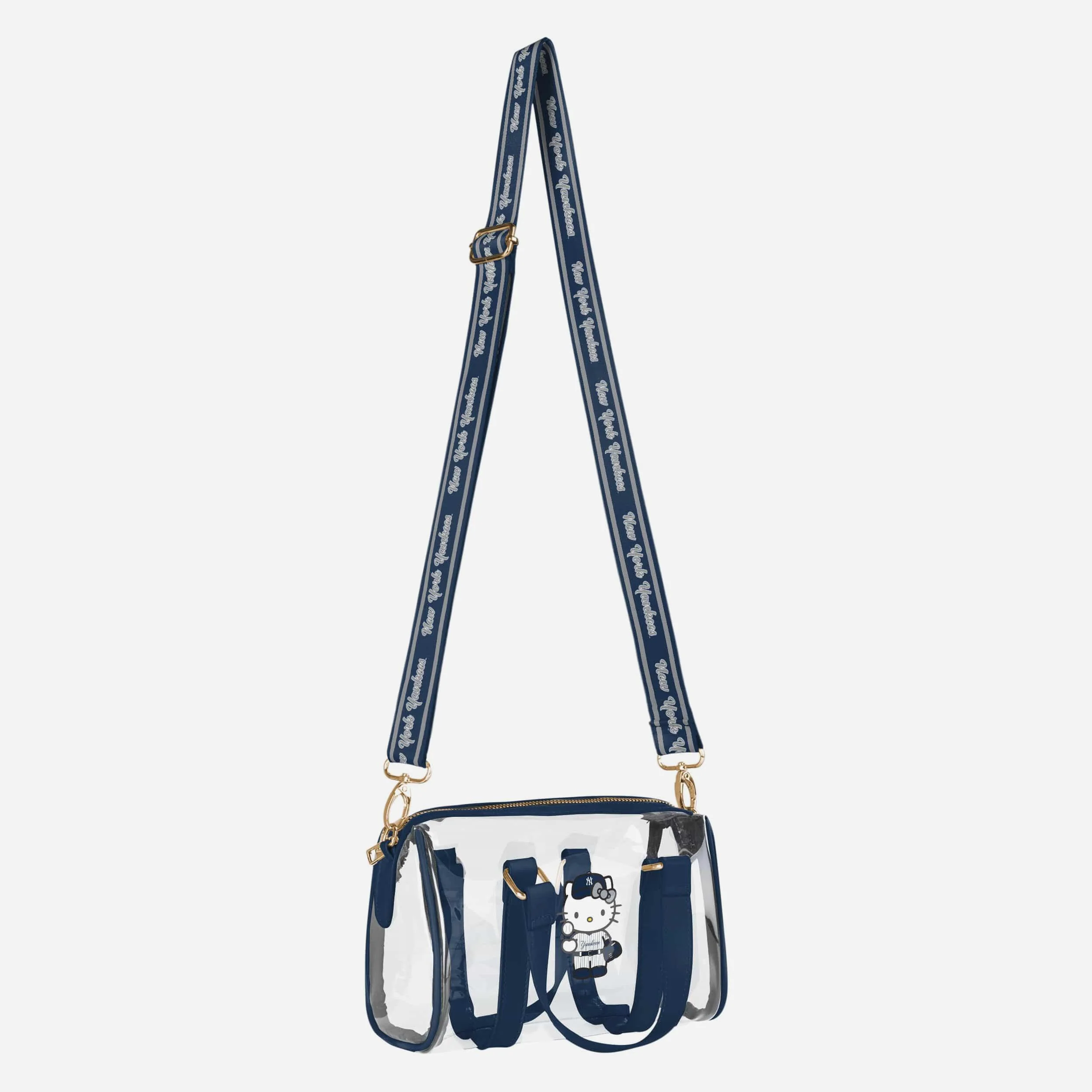 New York Yankees Hello Kitty® Clear Barrel Bag 2 New York Yankees Hello Kitty® Clear Barrel Bag