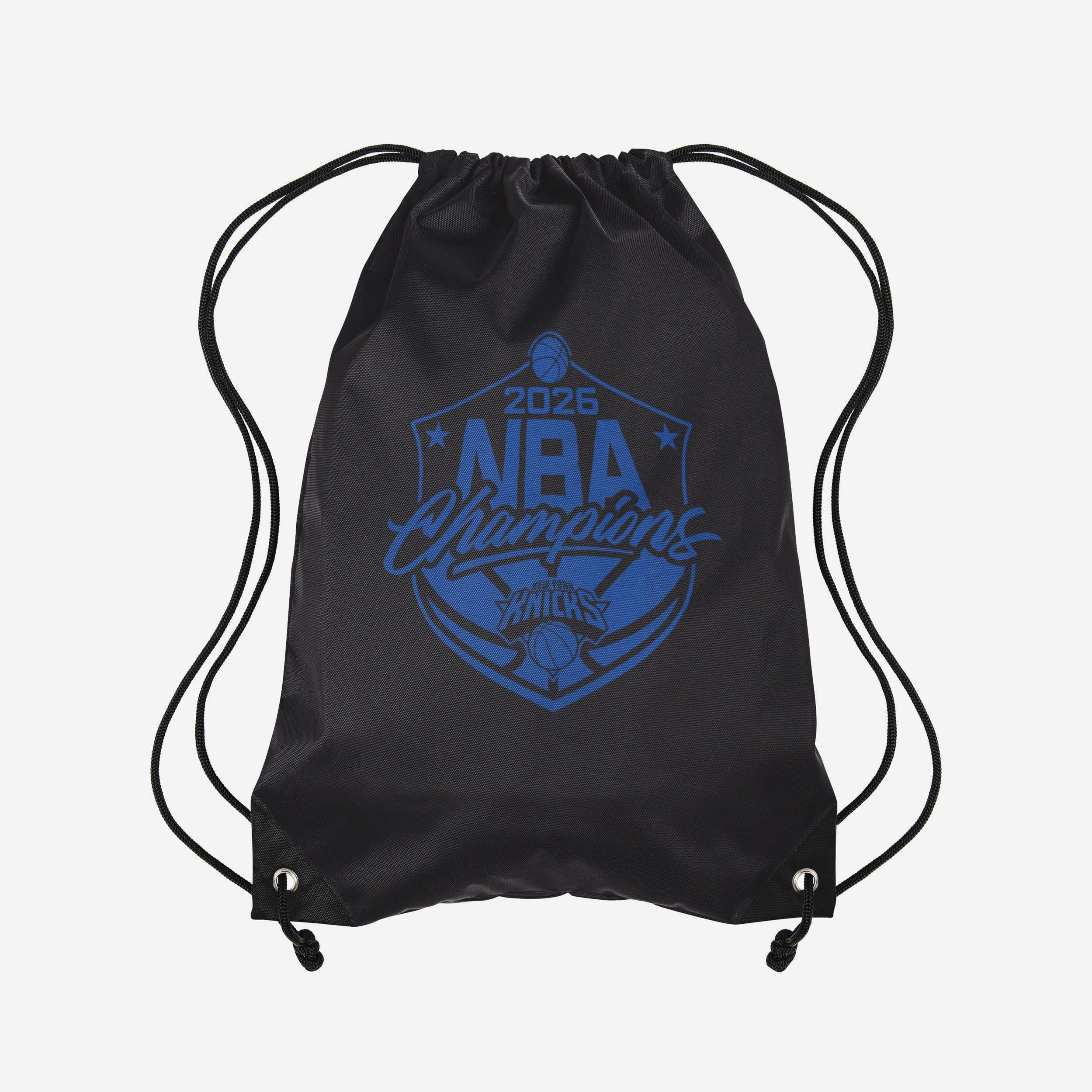 New York Knicks 2026 NBA Champions Team Logo Drawstring Backpack