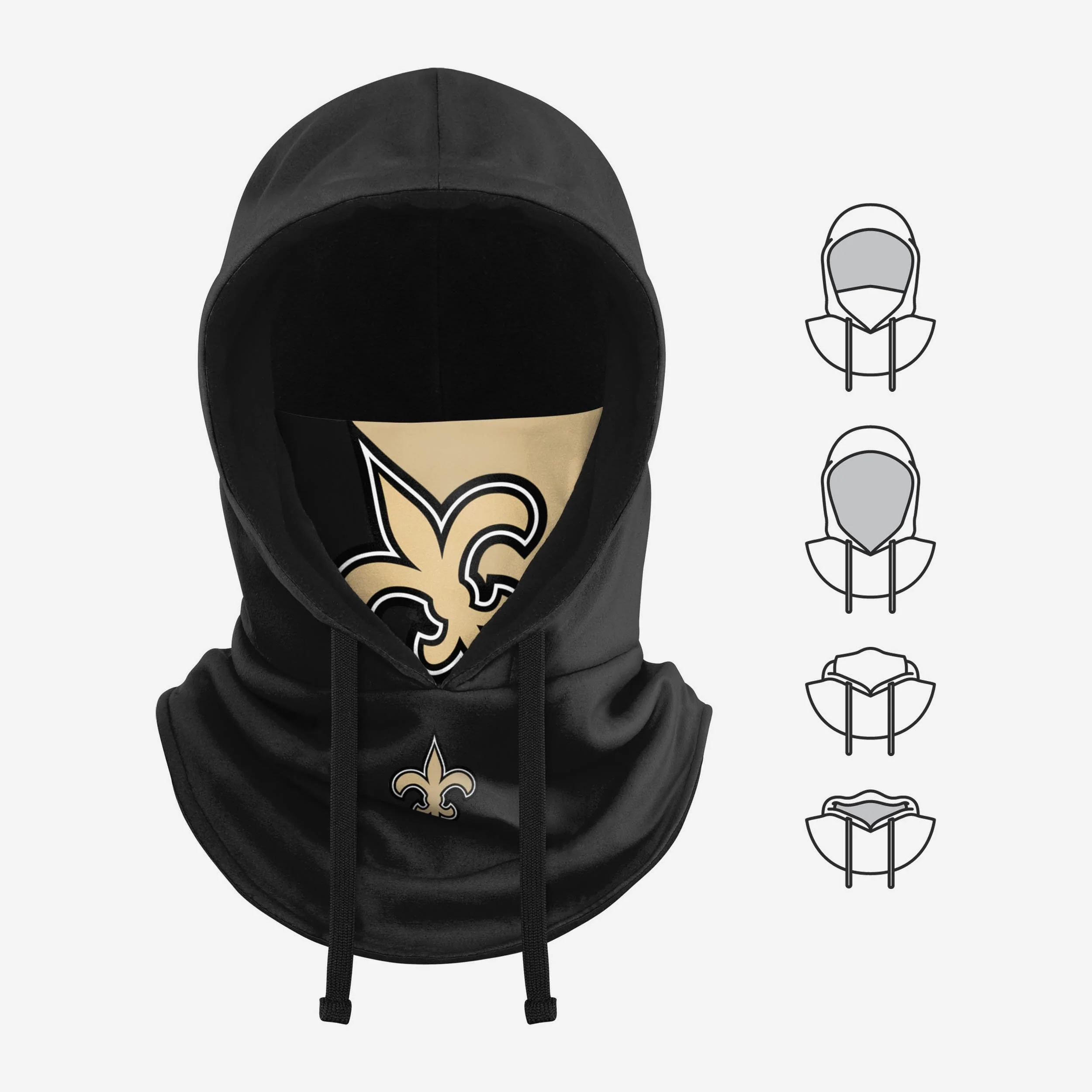 New Orleans Saints Drawstring Hooded Gaiter 5 New Orleans Saints Drawstring Hooded Gaiter