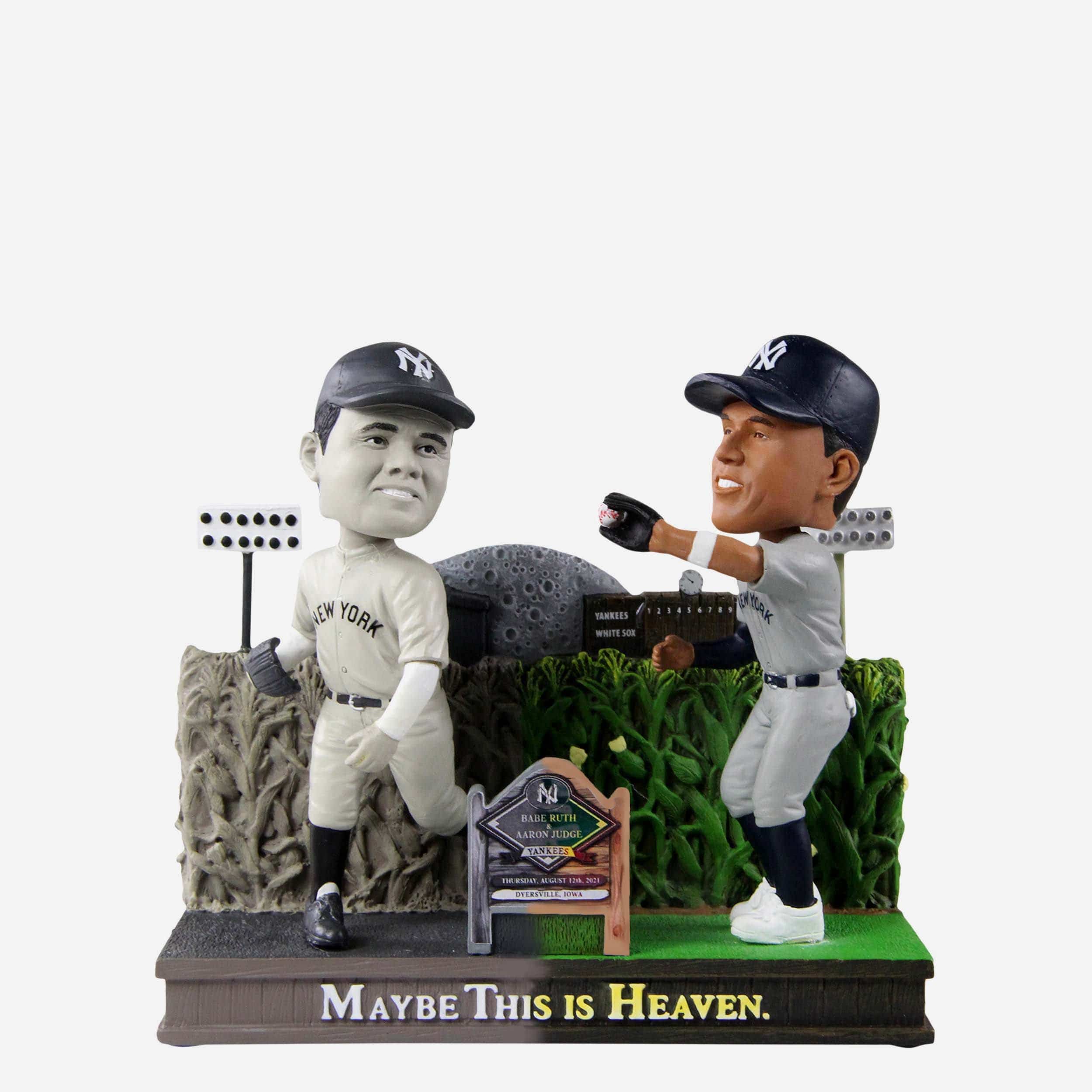 Babe Ruth & Aaron Judge New York Yankees Dyersville Cornfield Dual Bobblehead