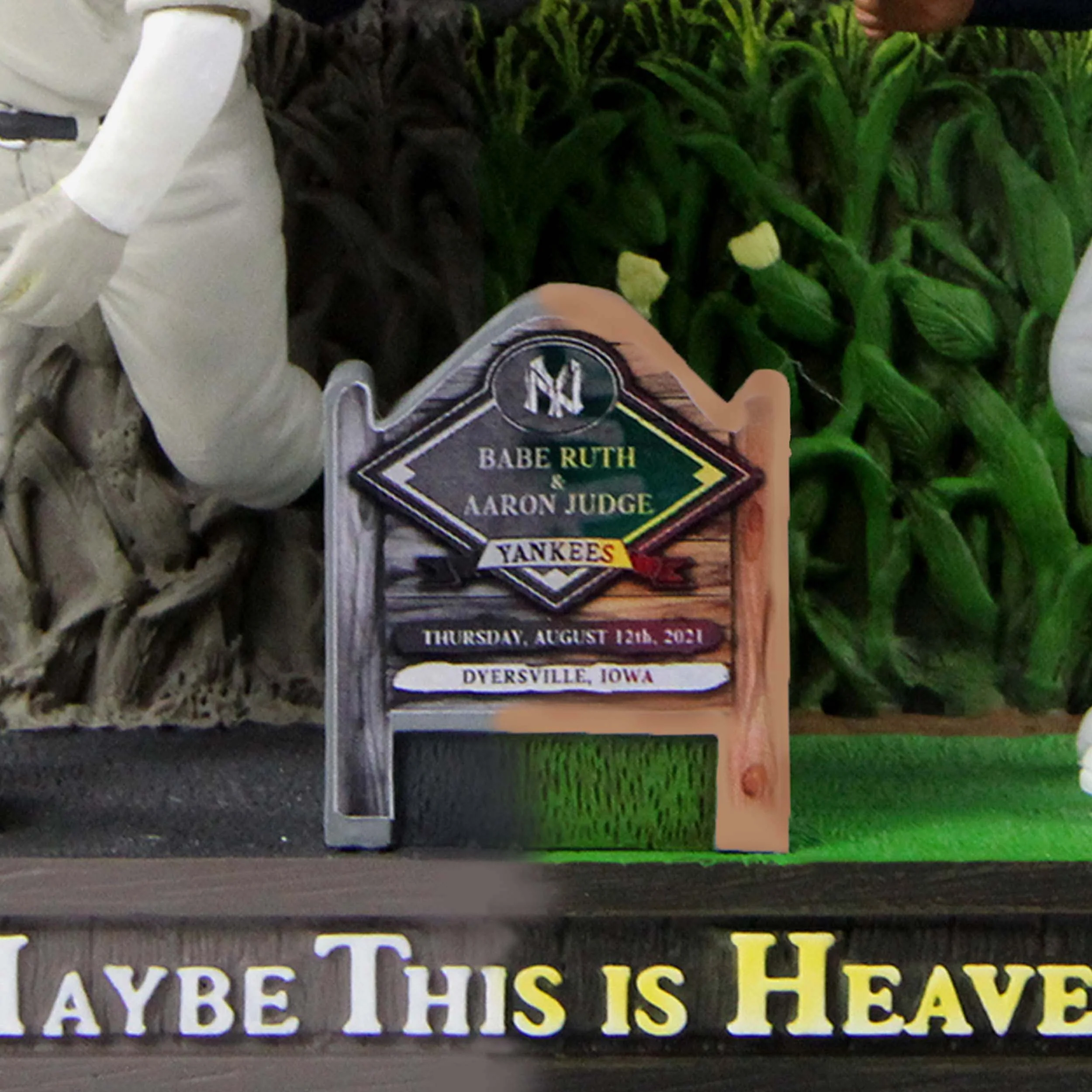 Babe Ruth & Aaron Judge New York Yankees Dyersville Cornfield Dual Bobblehead 4 Babe Ruth & Aaron Judge New York Yankees Dyersville Cornfield Dual Bobblehead
