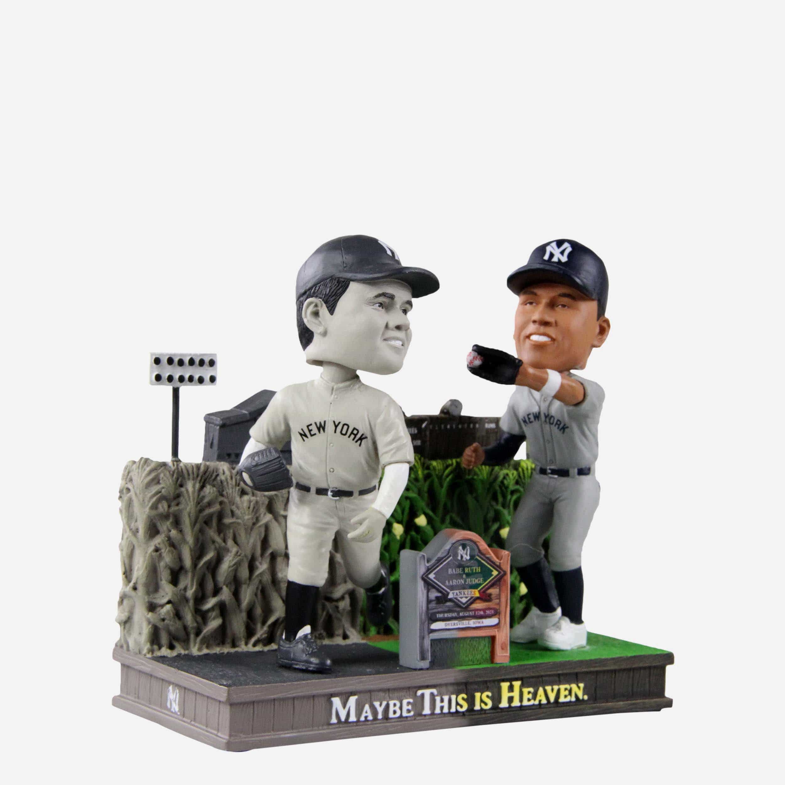 Babe Ruth & Aaron Judge New York Yankees Dyersville Cornfield Dual Bobblehead 5 Babe Ruth & Aaron Judge New York Yankees Dyersville Cornfield Dual Bobblehead