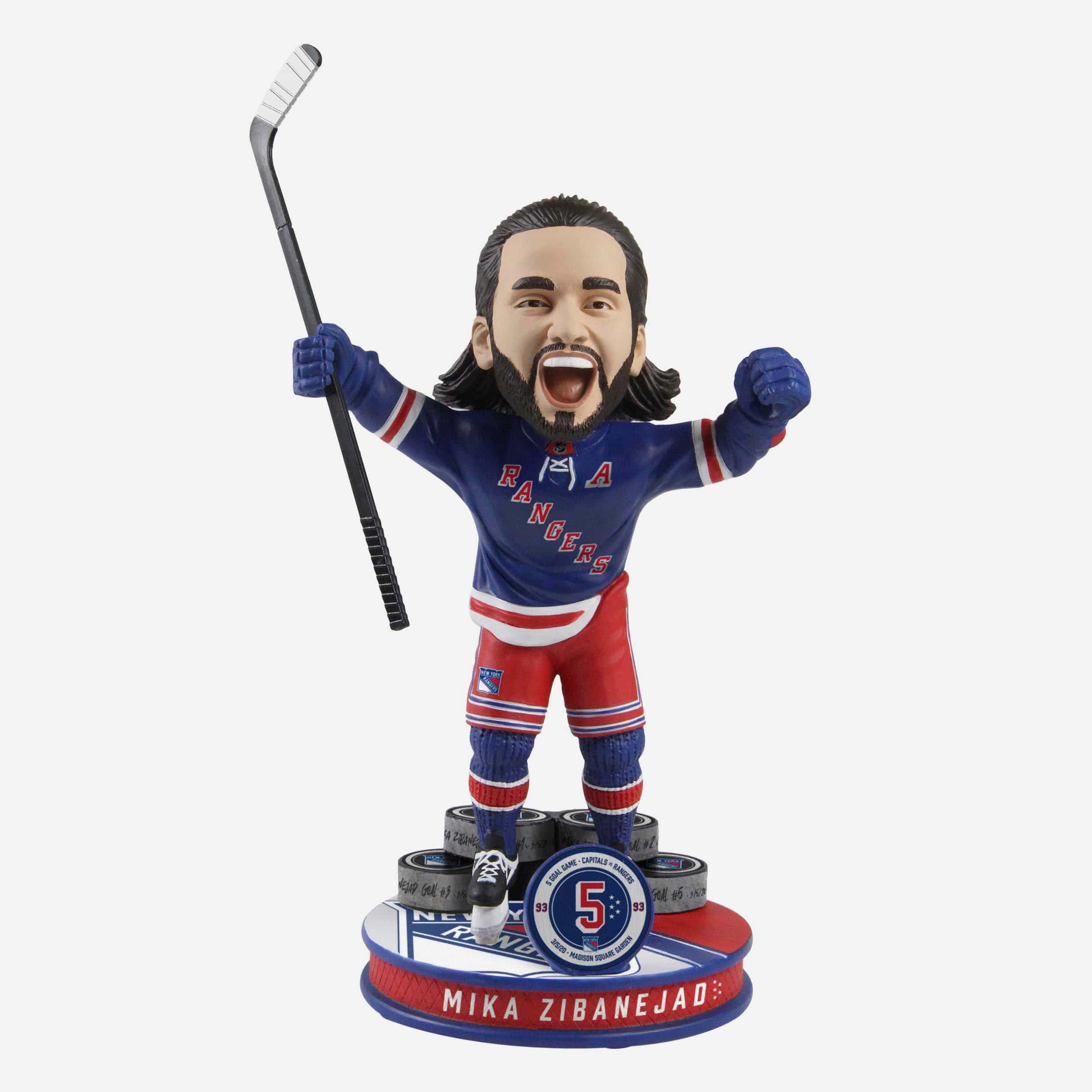 Mika Zibanejad New York Rangers Five Goal Game Bobblehead