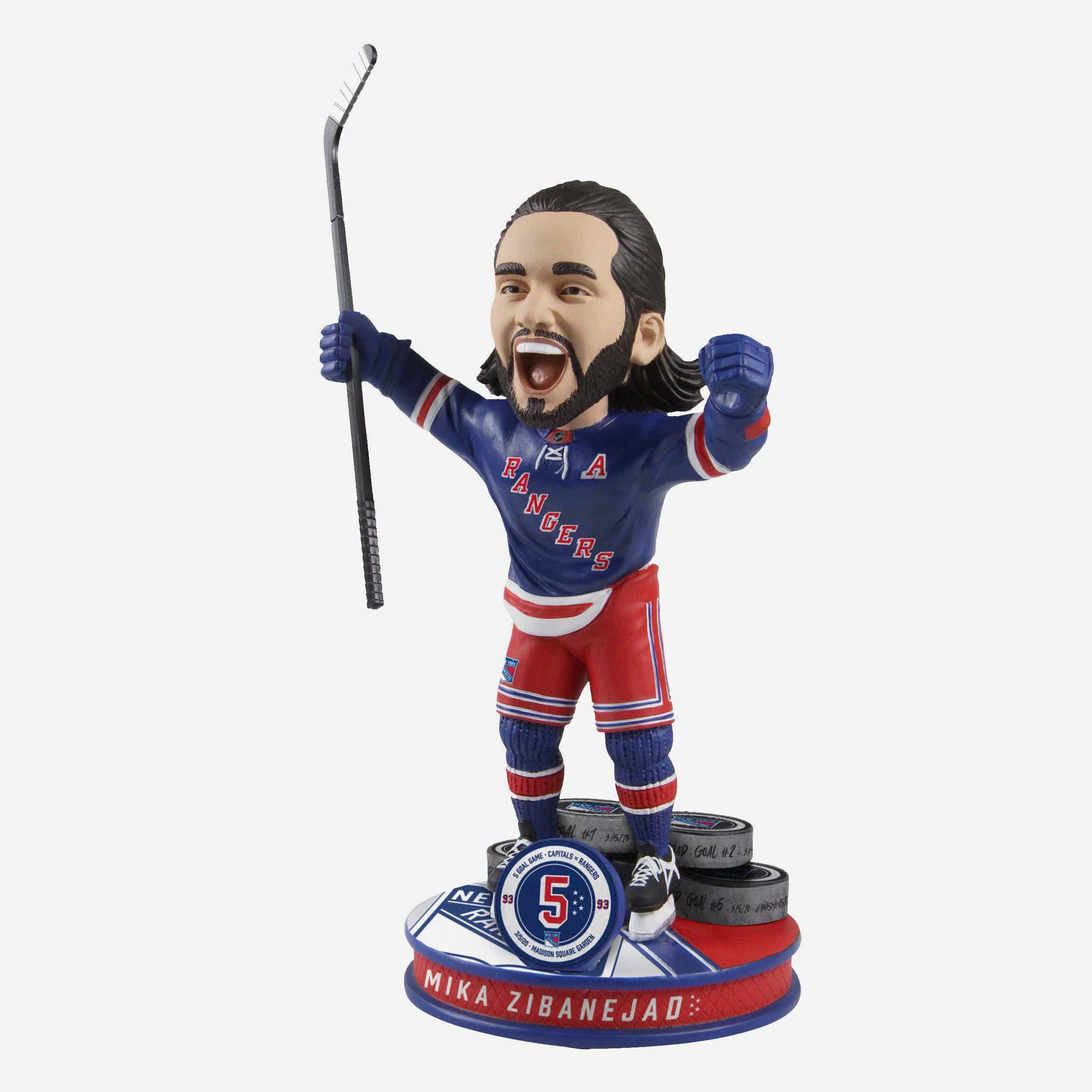 Mika Zibanejad New York Rangers Five Goal Game Bobblehead 3 Mika Zibanejad New York Rangers Five Goal Game Bobblehead