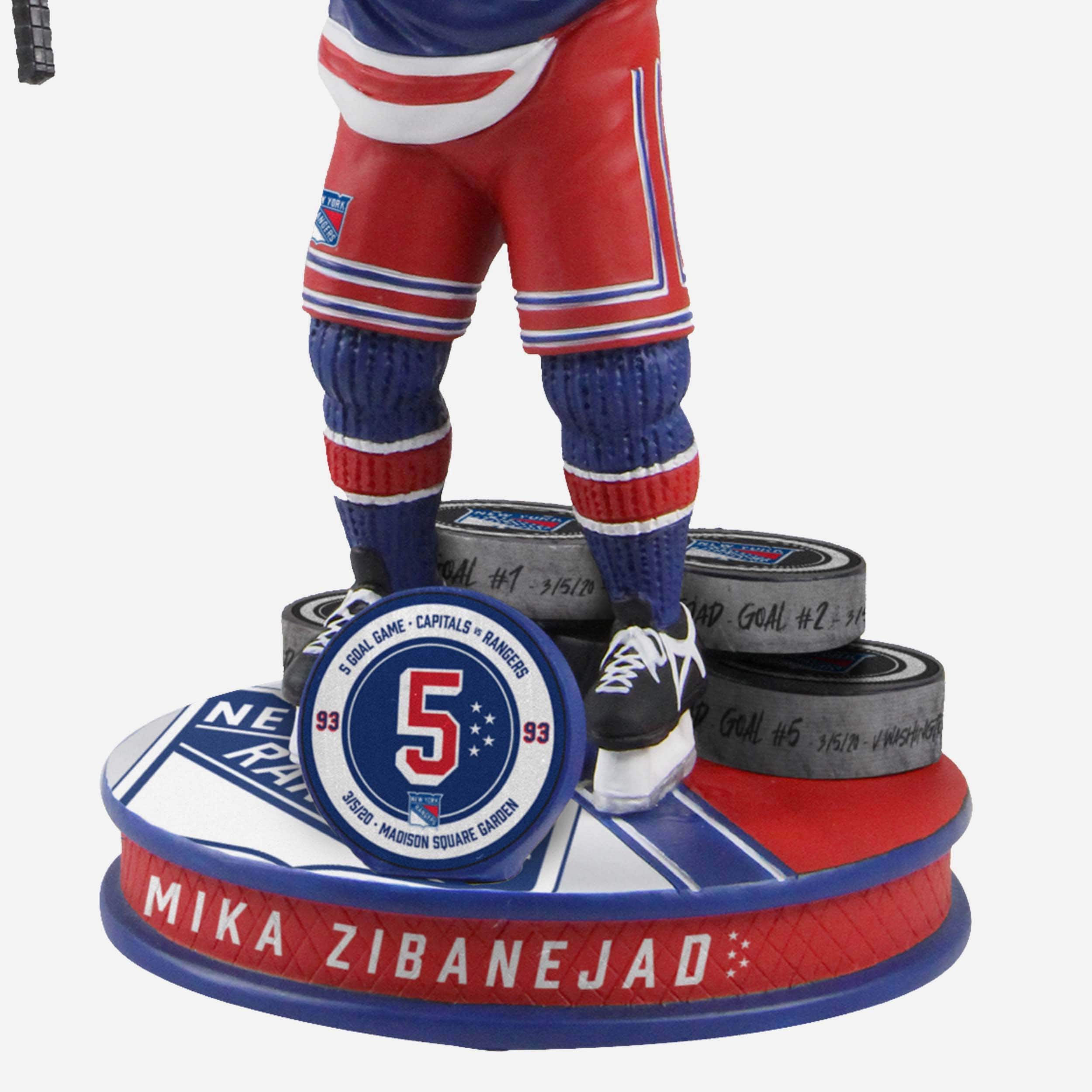 Mika Zibanejad New York Rangers Five Goal Game Bobblehead 4 Mika Zibanejad New York Rangers Five Goal Game Bobblehead
