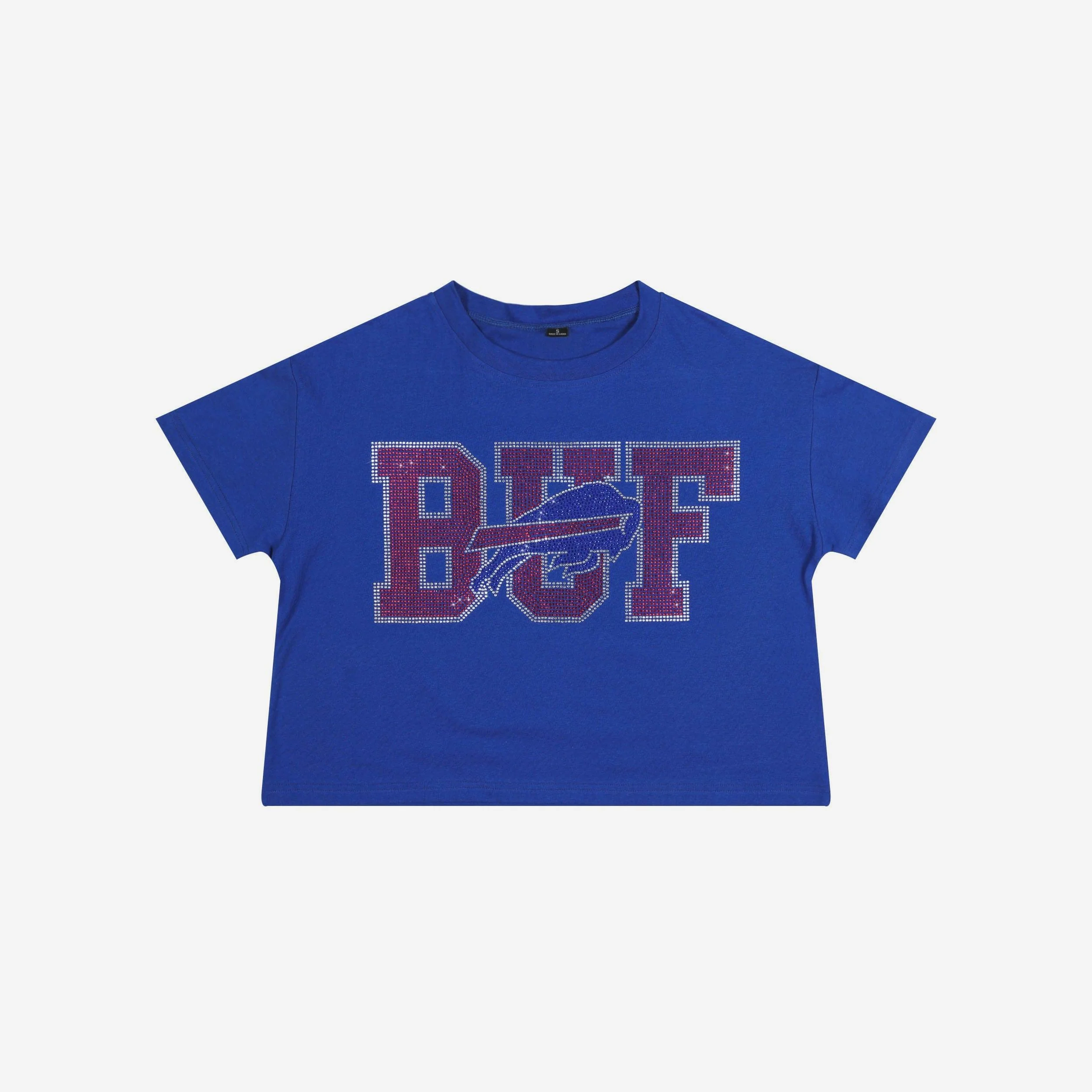 Buffalo Bills Womens Rhinestone Logo Crop Top 4 Buffalo Bills Womens Rhinestone Logo Crop Top