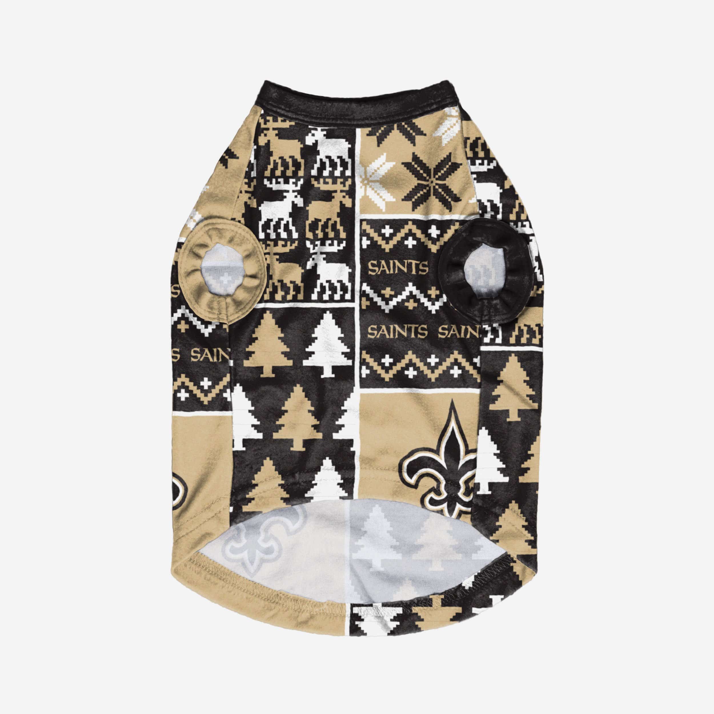 New Orleans Saints Busy Block Dog Sweater 2 New Orleans Saints Busy Block Dog Sweater