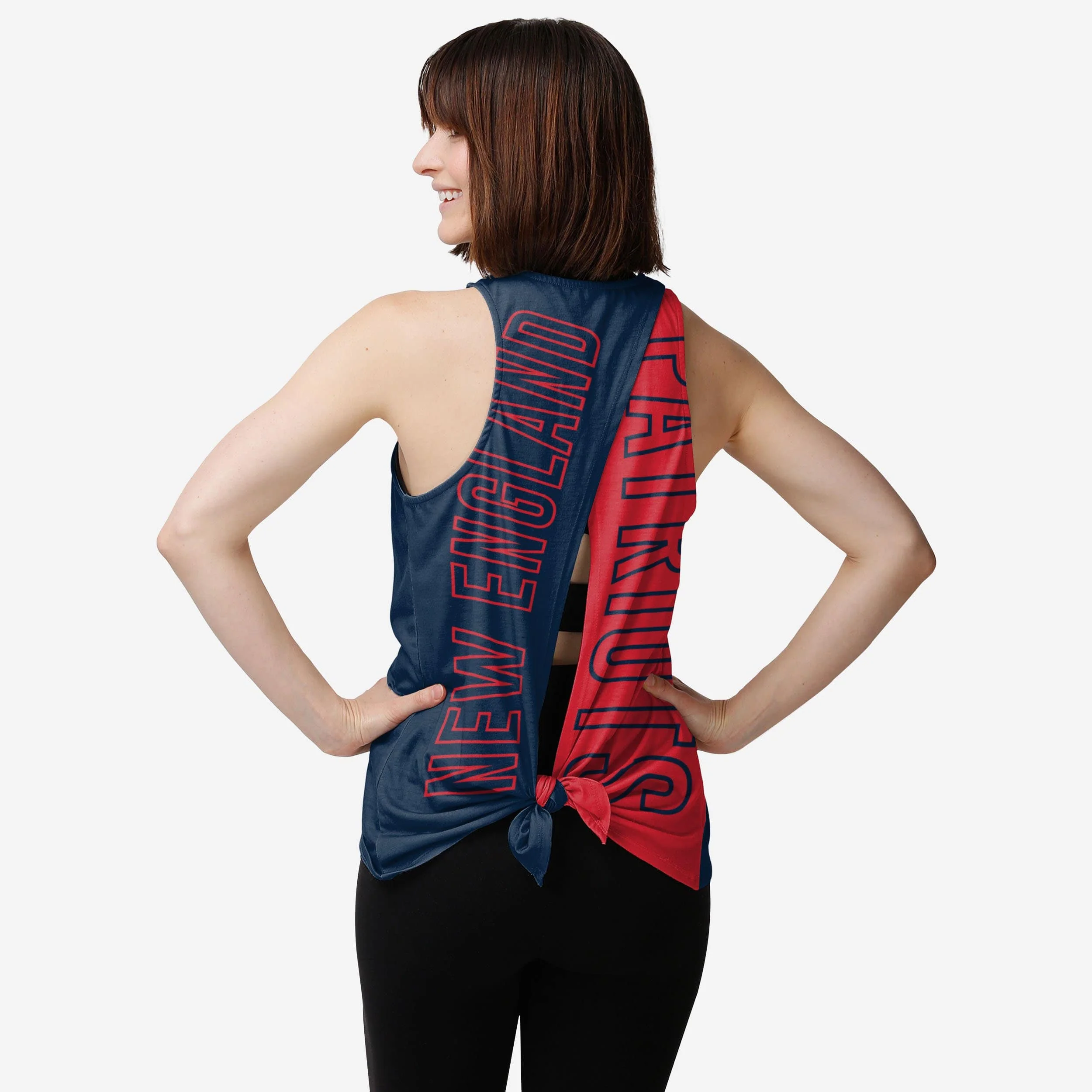 New England Patriots Womens Tie-Breaker Sleeveless Top