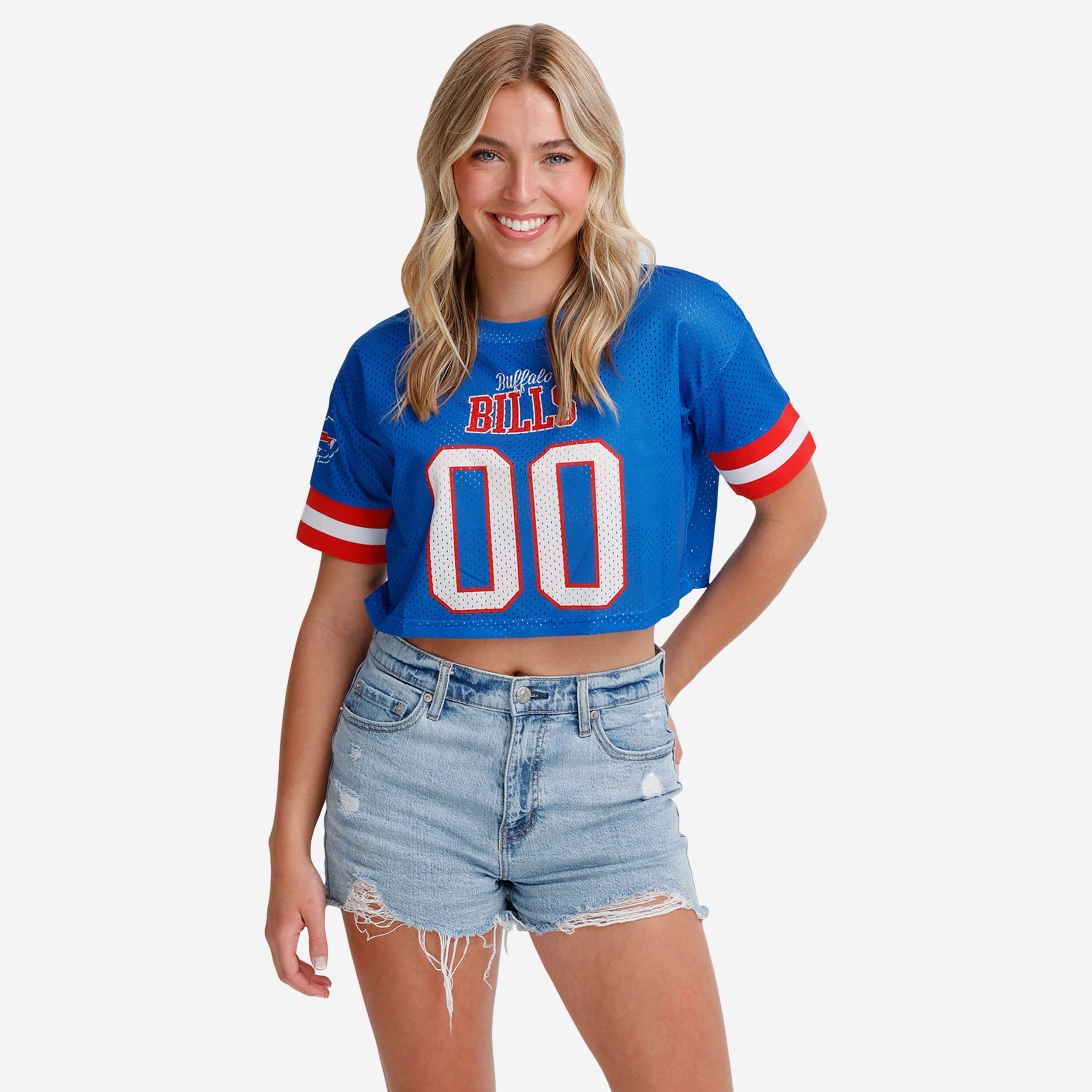 Buffalo Bills Womens Gameday Mesh Crop Top