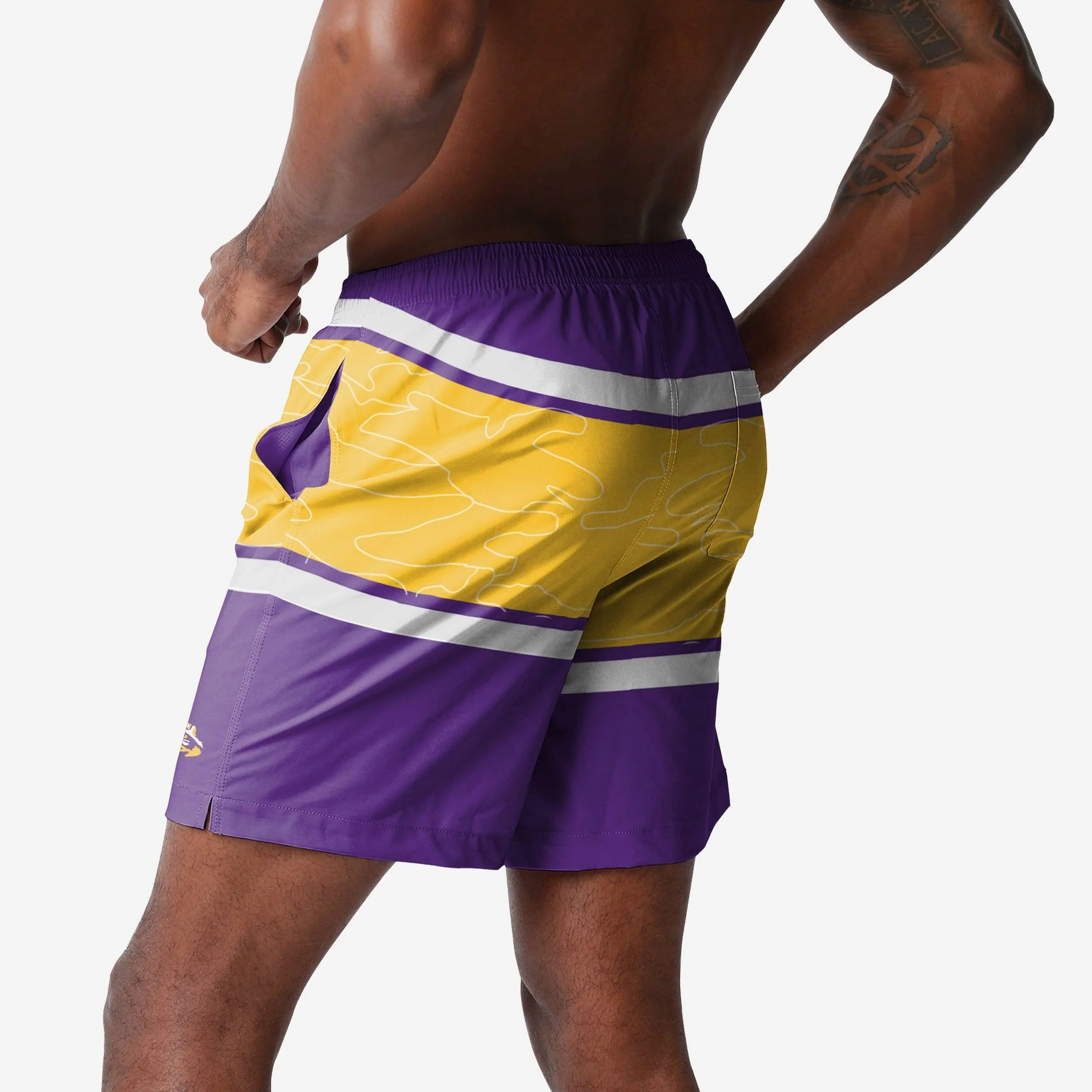 LSU Tigers Big Wordmark Swimming Trunks 2 LSU Tigers Big Wordmark Swimming Trunks