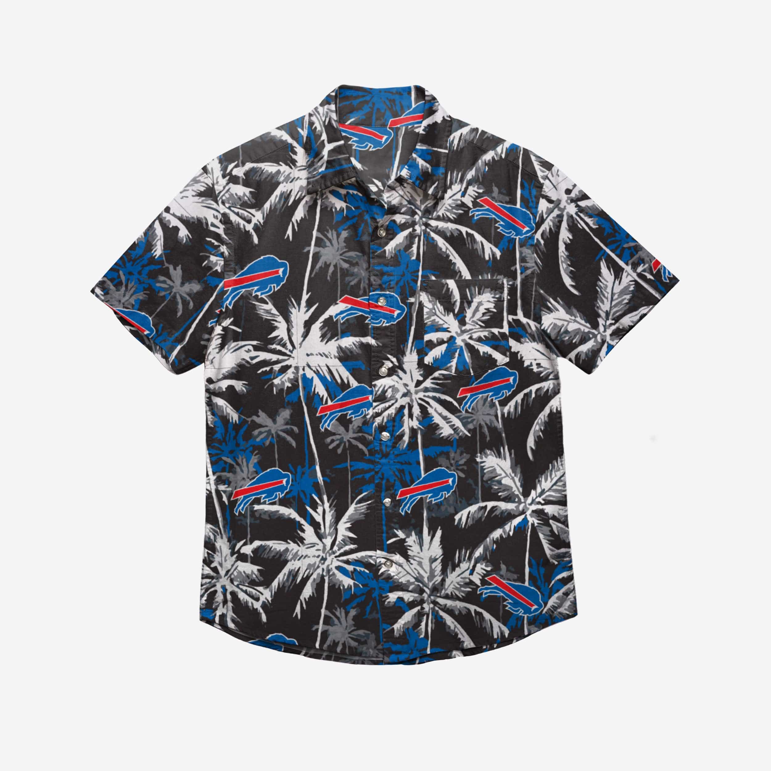 Buffalo Bills Black Floral Button Up Shirt 3 Buffalo Bills Black Floral Button Up Shirt