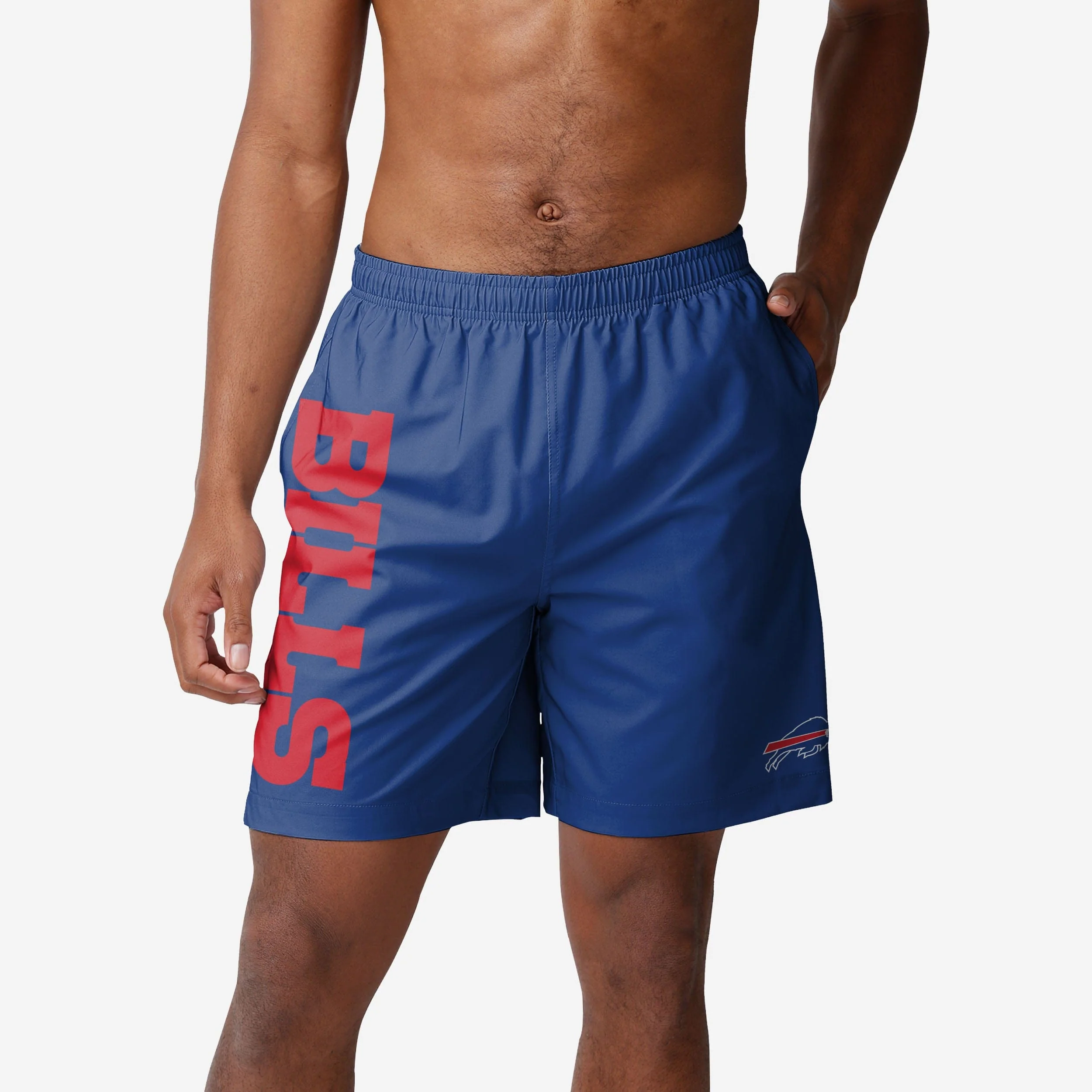 Buffalo Bills Solid Wordmark Traditional Swimming Trunks