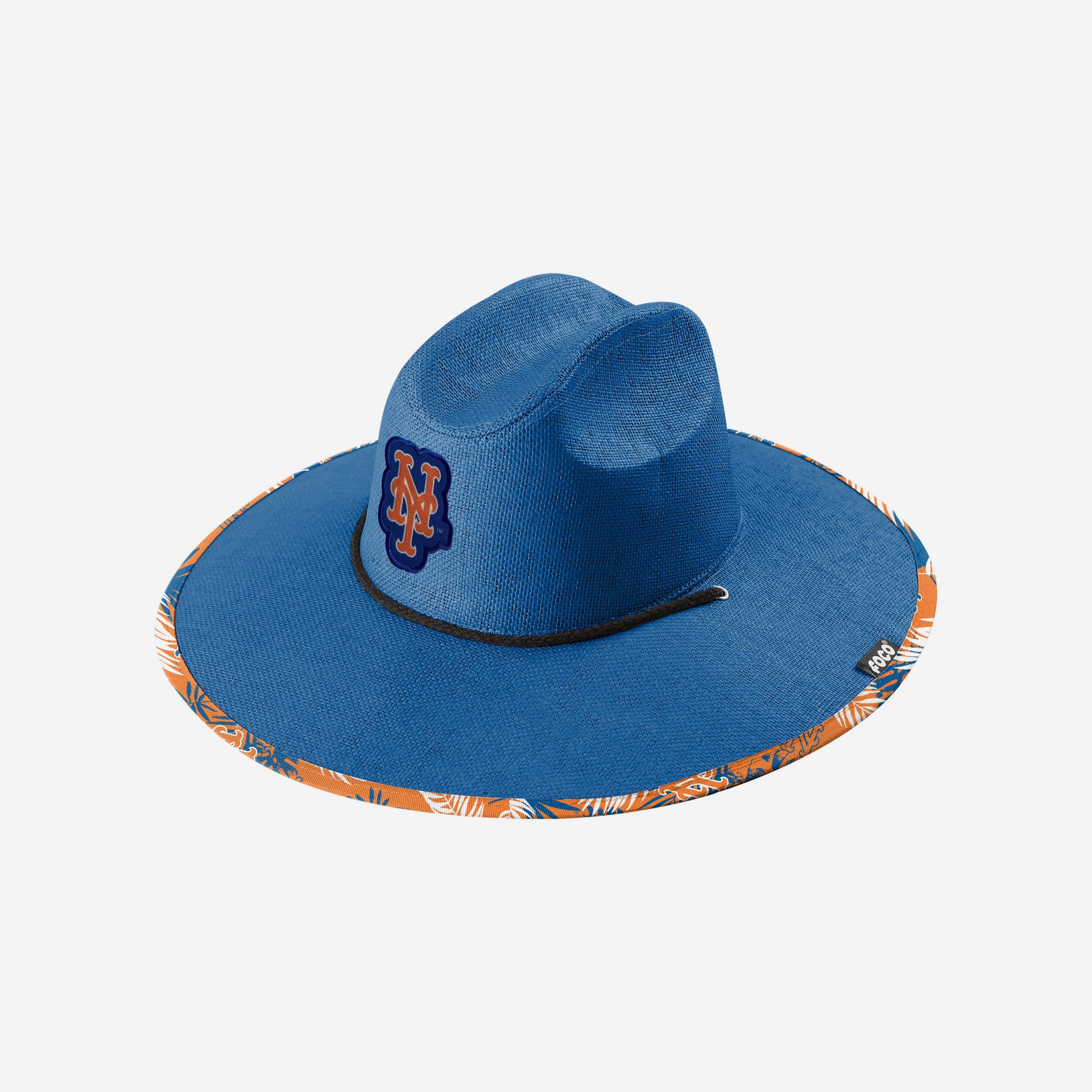 New York Mets Team Color Straw Hat 3 New York Mets Team Color Straw Hat