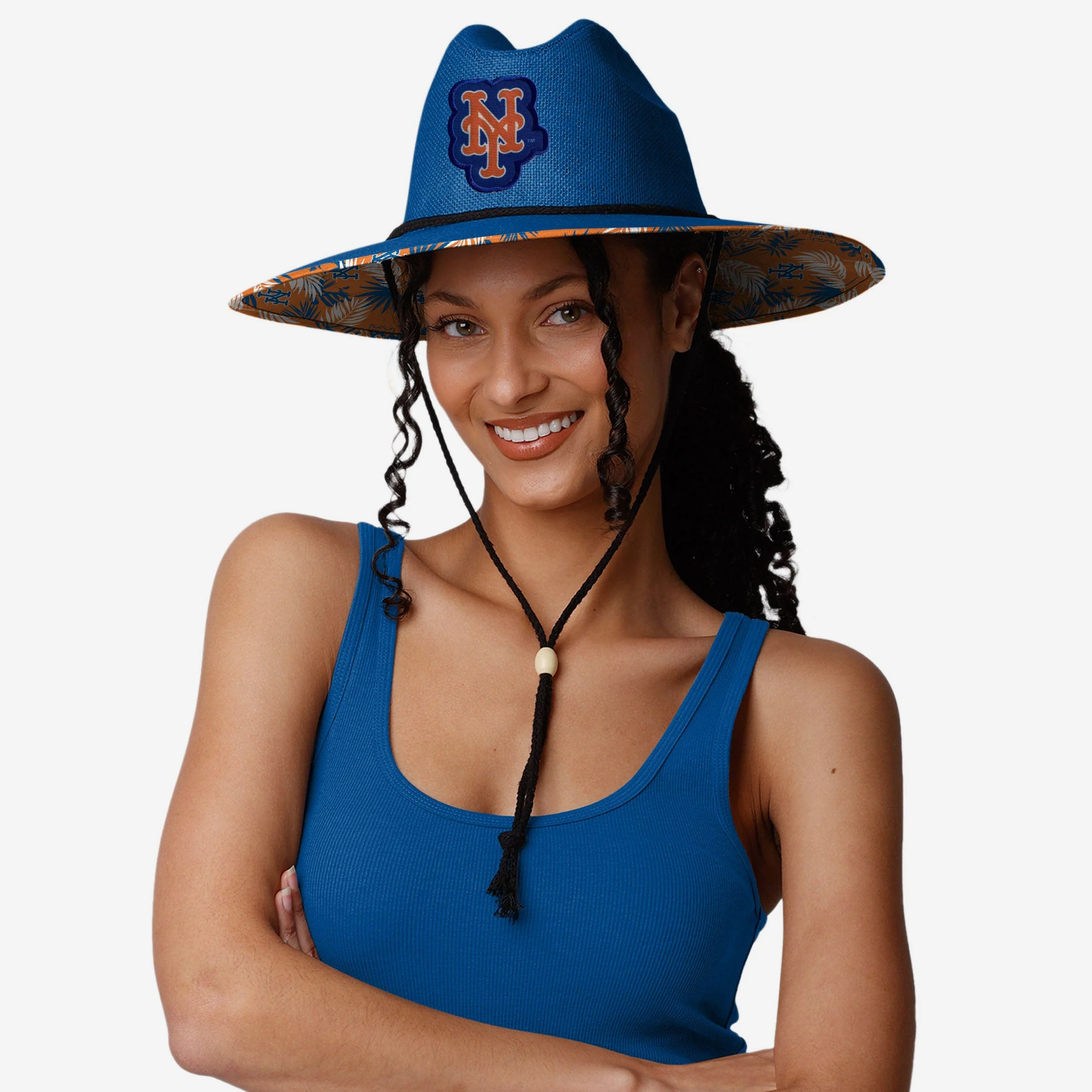 New York Mets Team Color Straw Hat 4 New York Mets Team Color Straw Hat