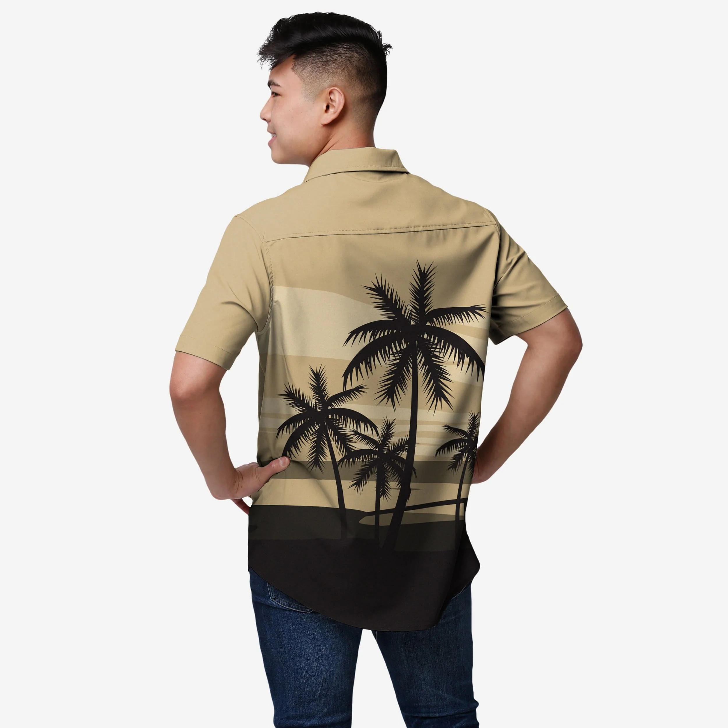 New Orleans Saints Tropical Sunset Button Up Shirt 2 New Orleans Saints Tropical Sunset Button Up Shirt