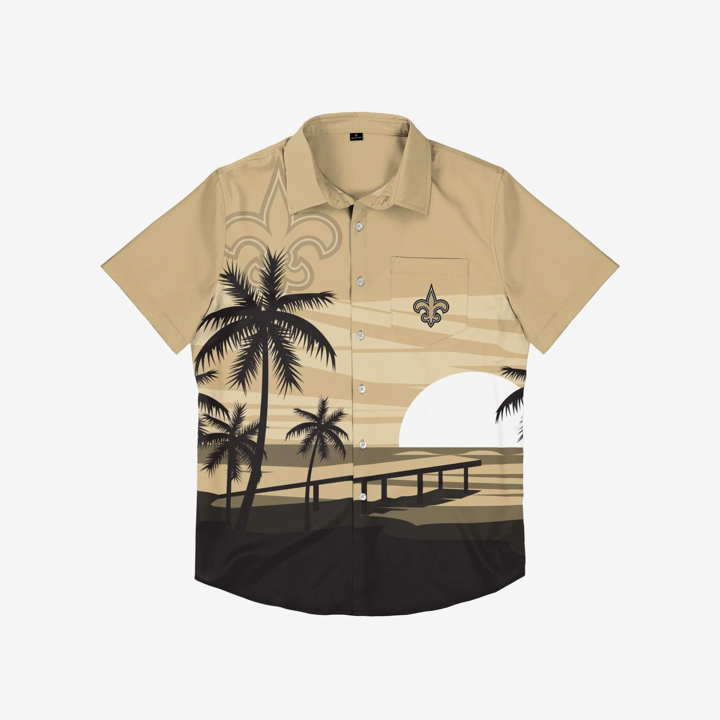 New Orleans Saints Tropical Sunset Button Up Shirt 3 New Orleans Saints Tropical Sunset Button Up Shirt