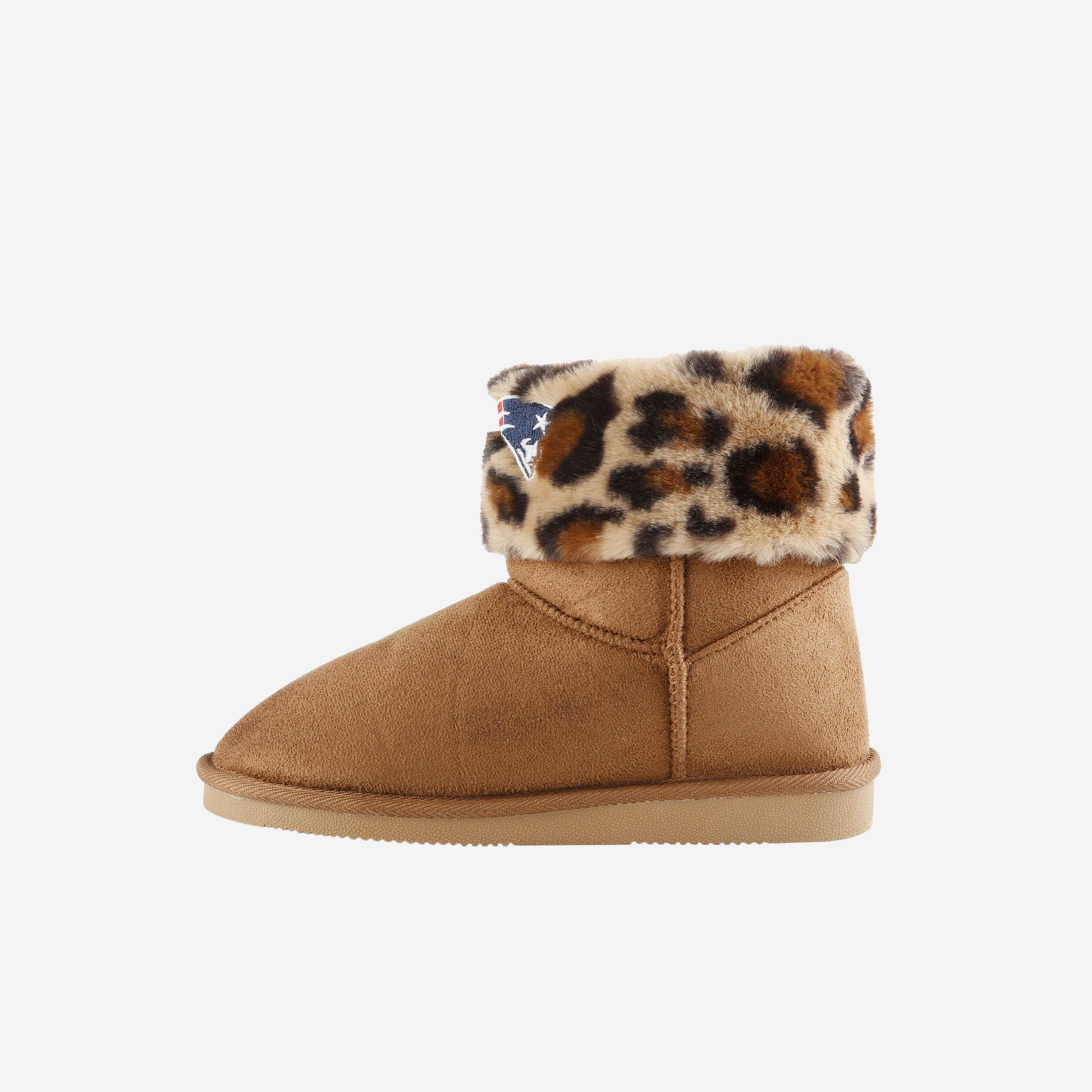 New England Patriots Womens Cheetah Fur Boot 2 New England Patriots Womens Cheetah Fur Boot