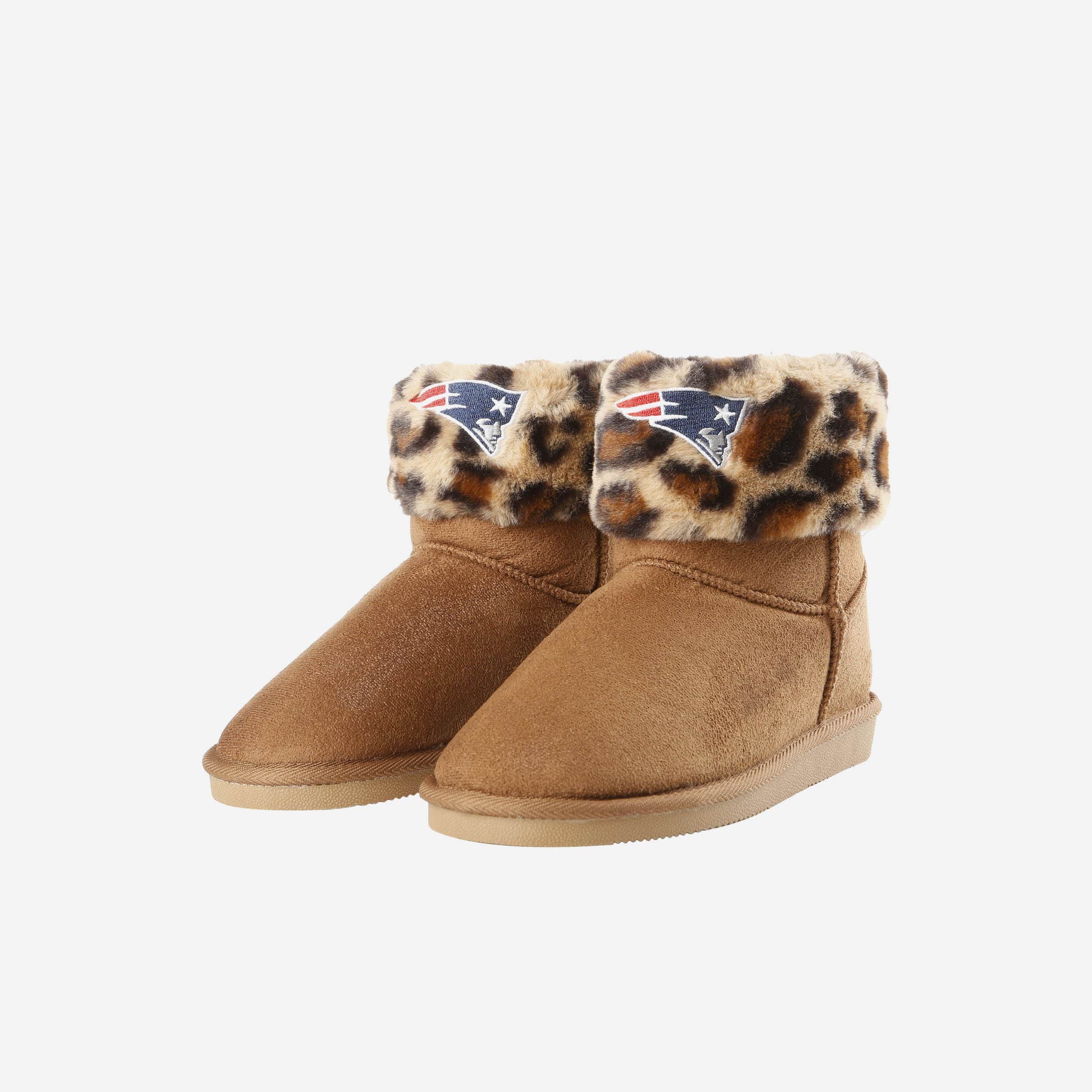 New England Patriots Womens Cheetah Fur Boot 3 New England Patriots Womens Cheetah Fur Boot