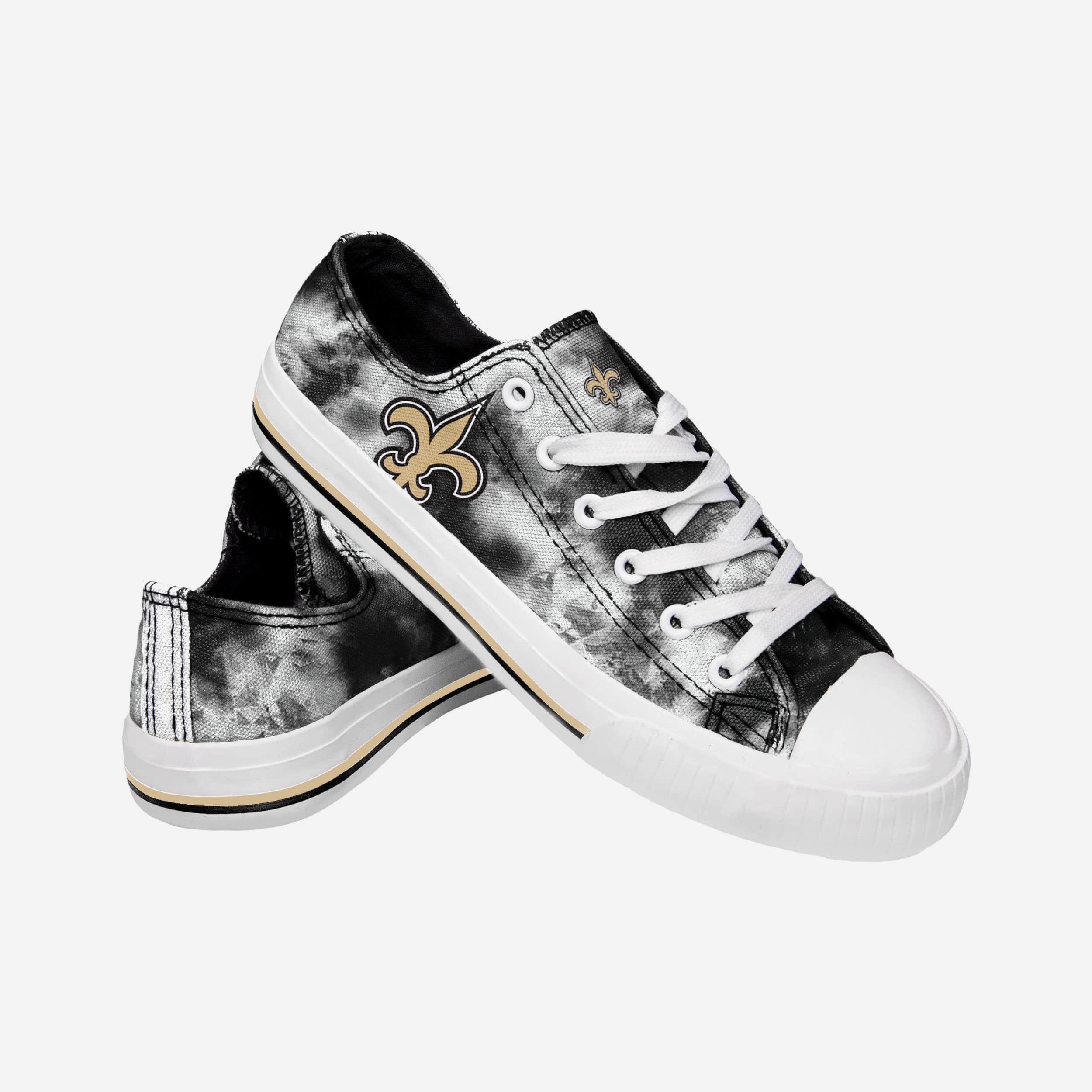 New Orleans Saints Womens Low Top Tie-Dye Canvas Shoe 2 New Orleans Saints Womens Low Top Tie-Dye Canvas Shoe