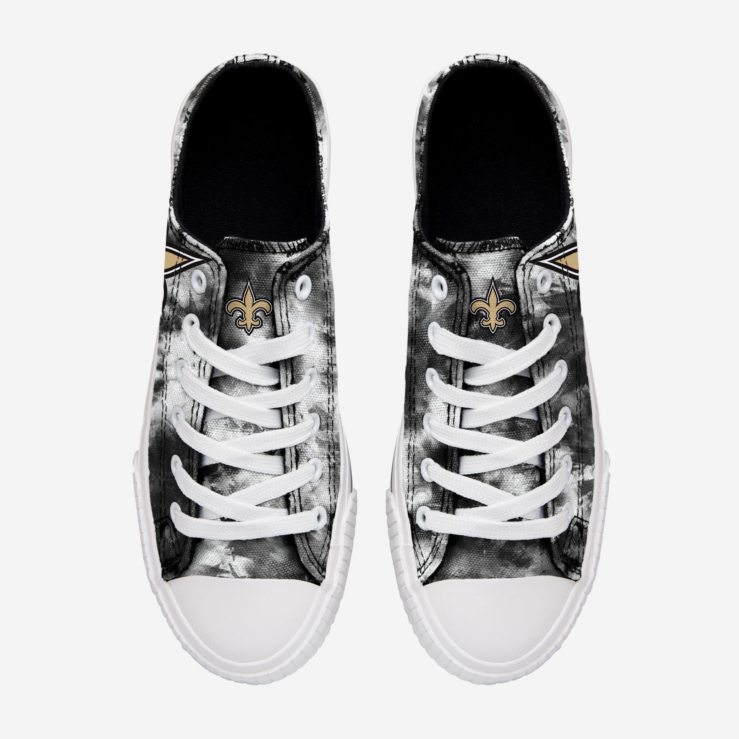 New Orleans Saints Womens Low Top Tie-Dye Canvas Shoe 3 New Orleans Saints Womens Low Top Tie-Dye Canvas Shoe