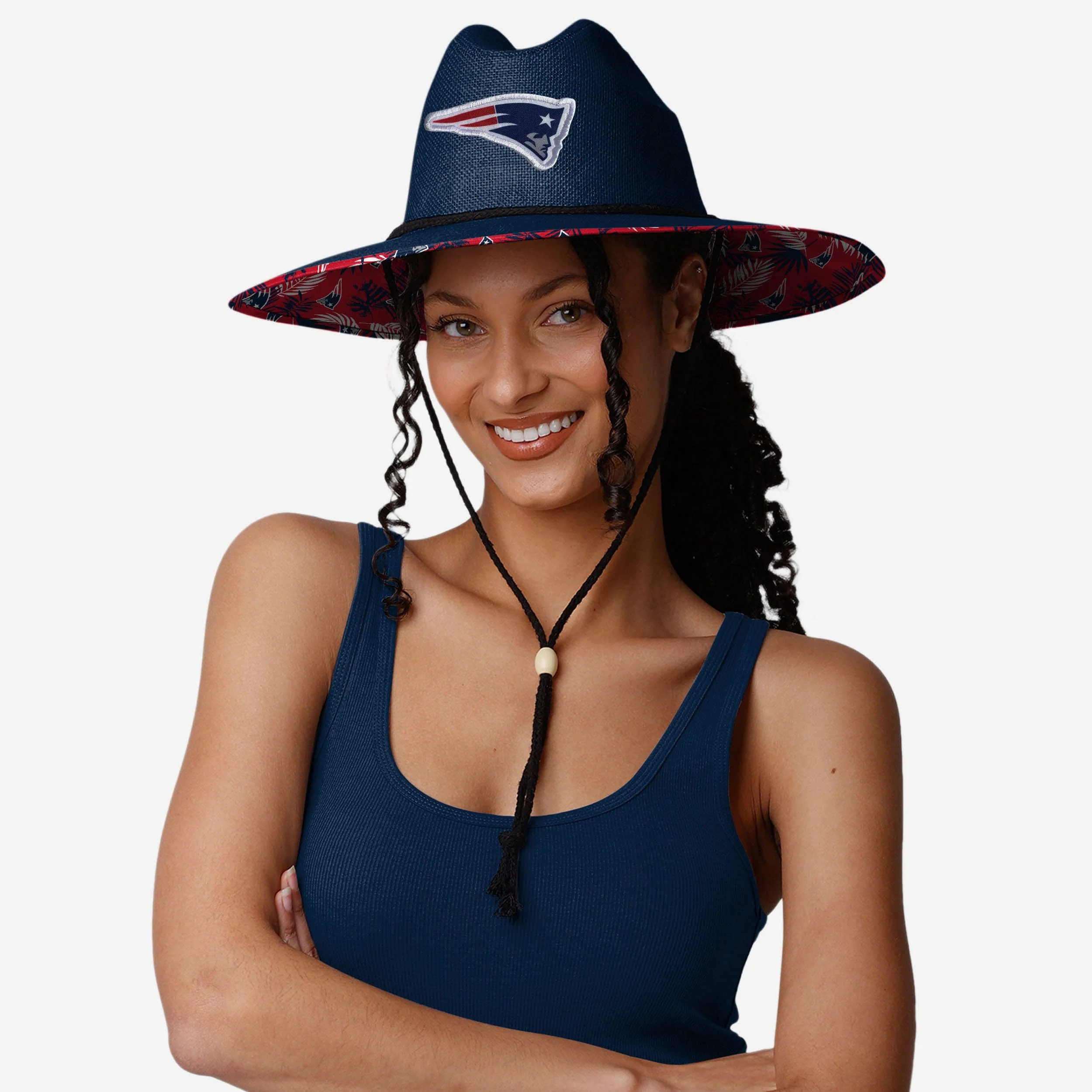New England Patriots Team Color Straw Hat 4 New England Patriots Team Color Straw Hat